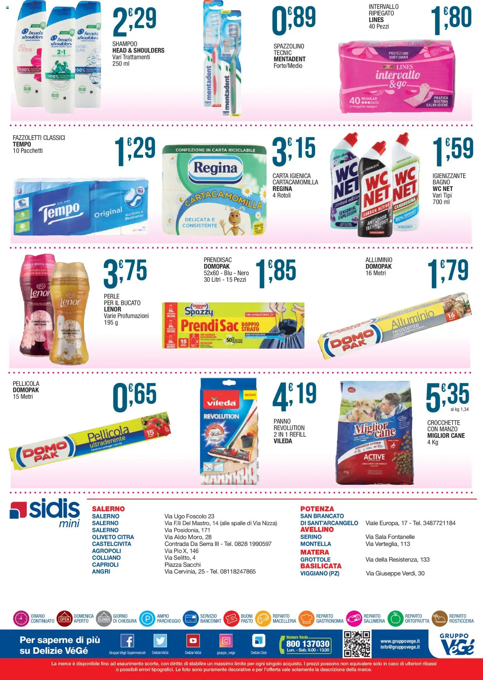Volantino Sidis del 05/10/2026 | Pagina: 12 | Prodotti: Shampoo, Manzo, Pellicola, Alluminio