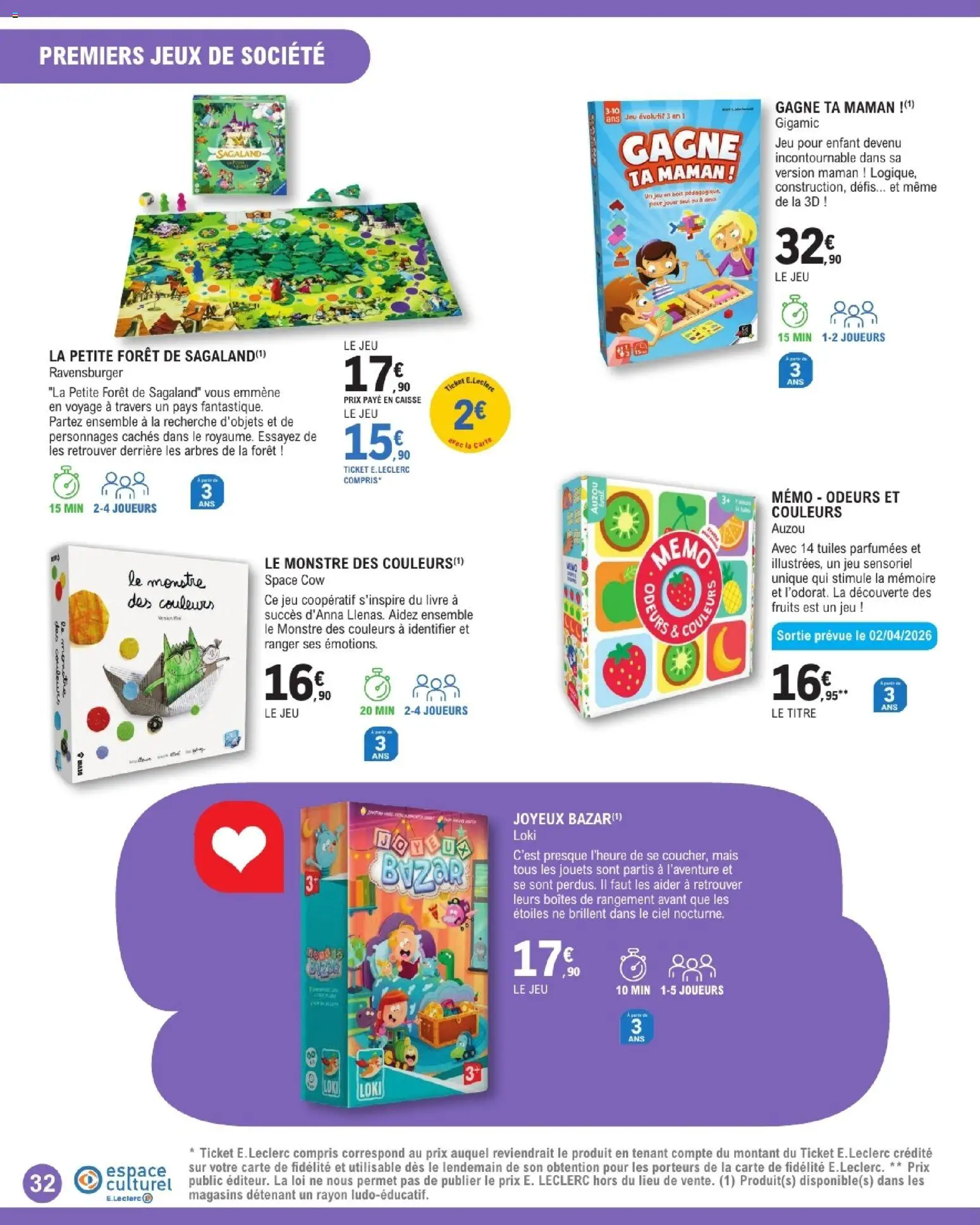 {H1} | Page: 32 | Produits: Jouets, Mais, Jeux, Jeux de société