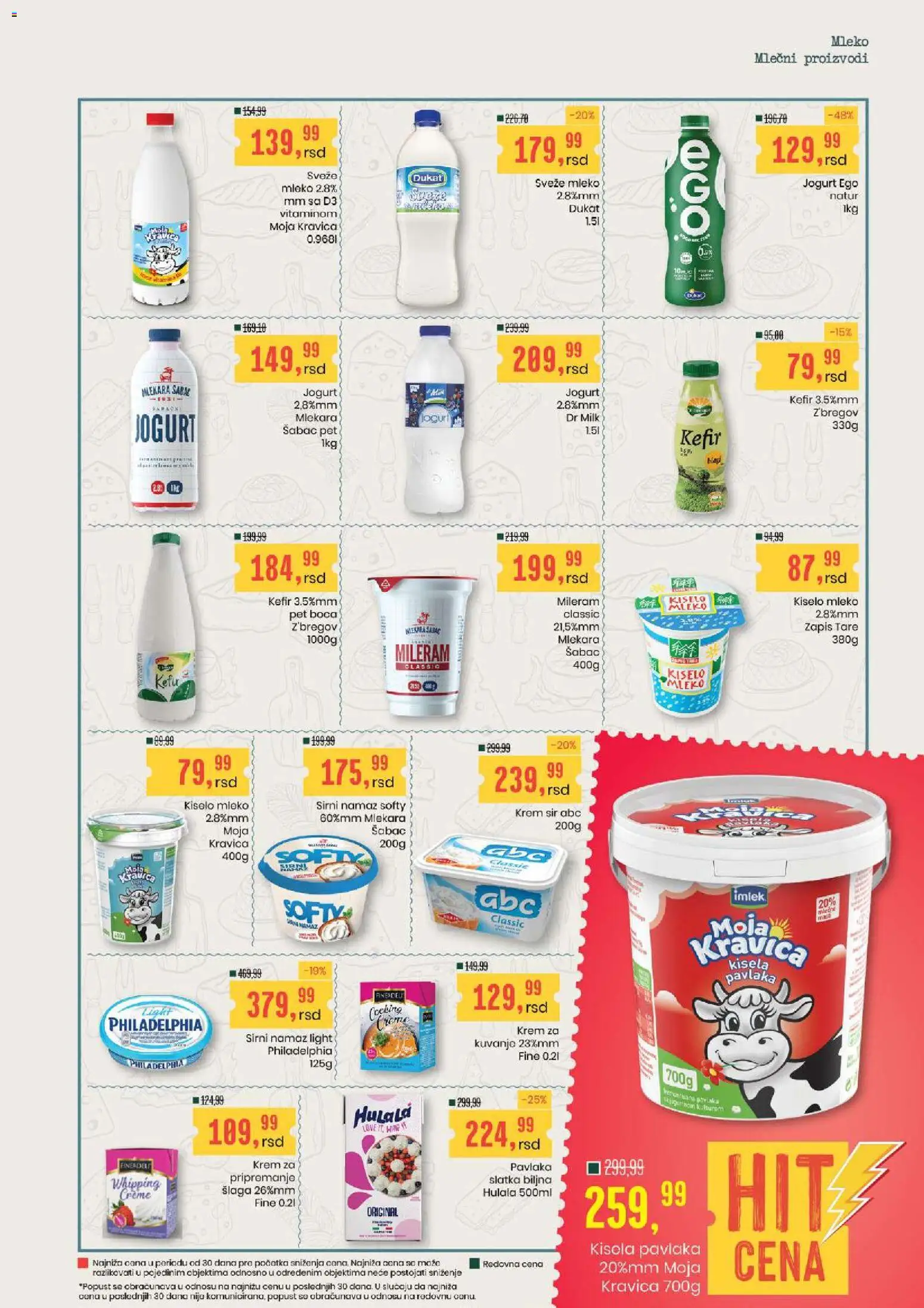 Aroma Market katalog - važi od 17.09.2026 | Strana: 5 | Proizvode: Kiselo mleko, Sveže mleko, Sir, Krem