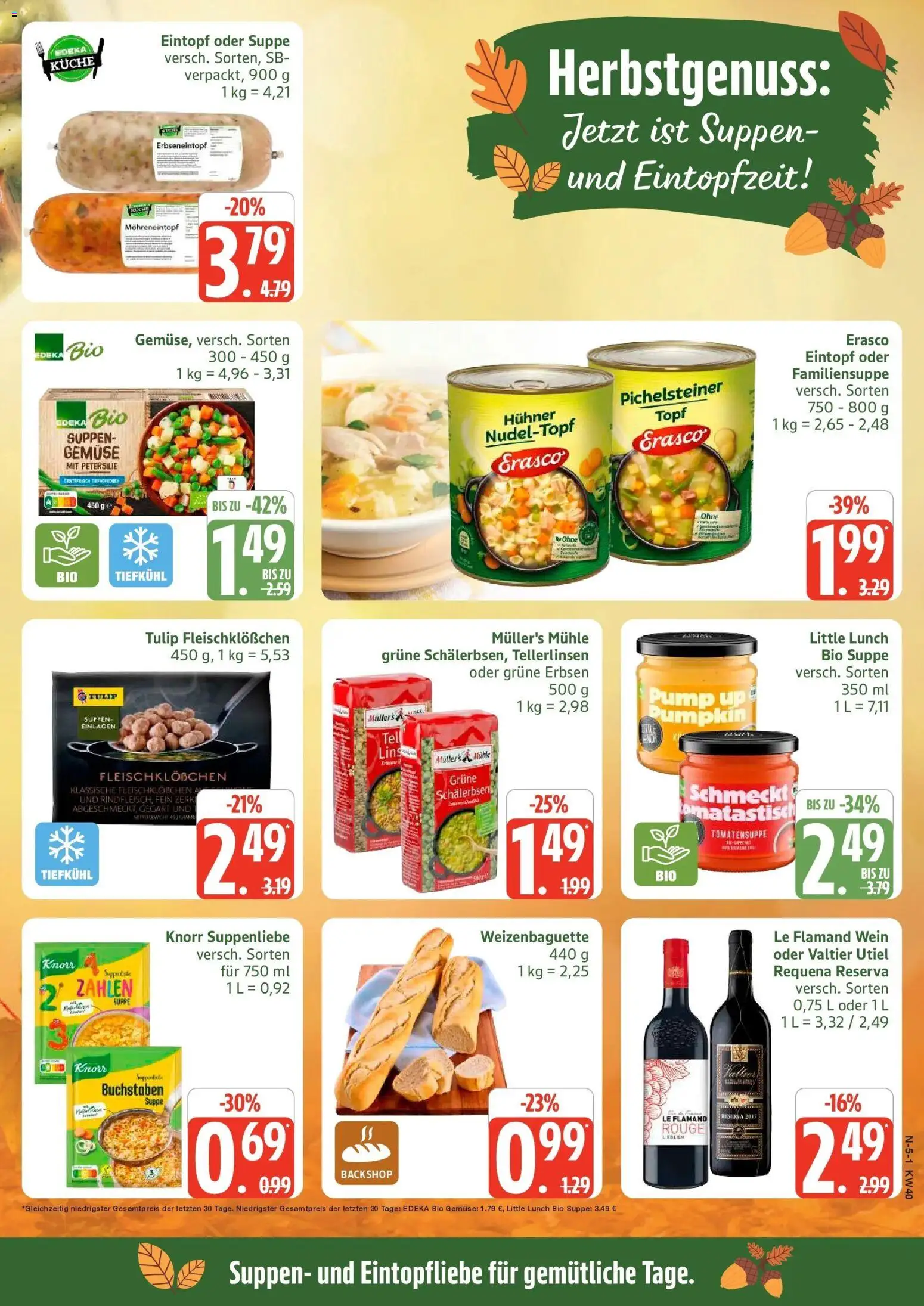 Edeka Prospekt Schleswig (ab 28.09.2026) » Angebote Online | Seite: 5 | Produkte: Mühle, Knorr, Gemüse, Erbsen