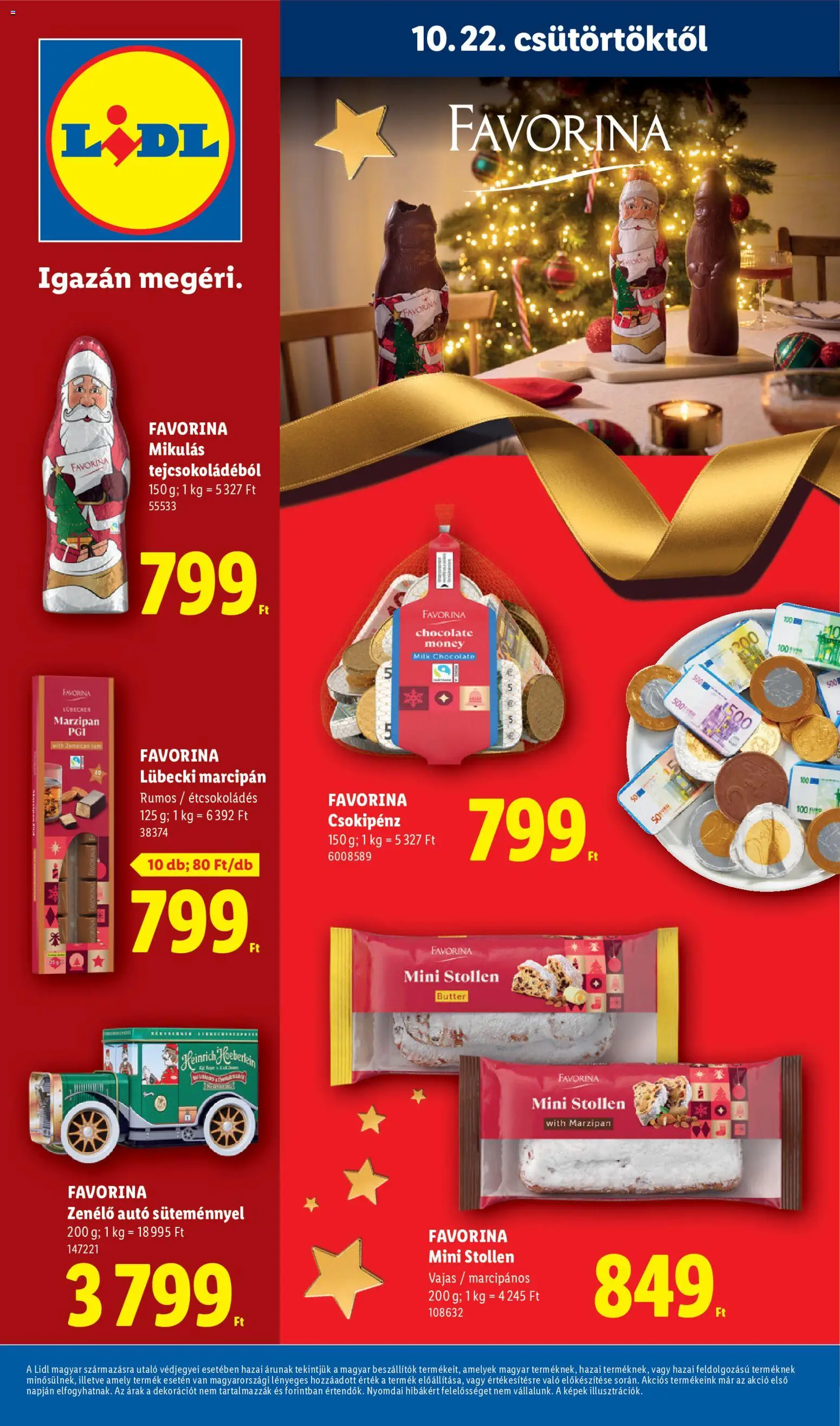Lidl akciós ujság - amely érvényes a következő dátumtól: 2026.10.22. | Oldal: 18 | Termékek: Marcipan