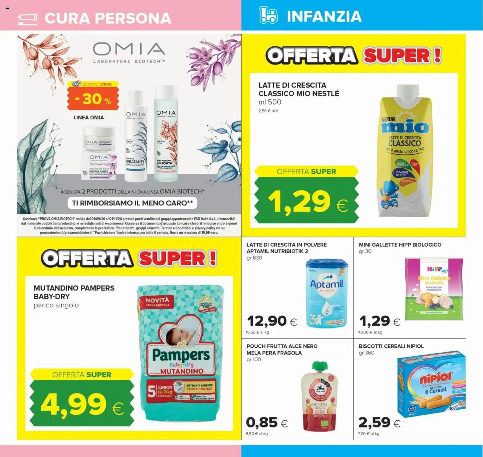 Volantino Oasi del 22/10/2026 | Pagina: 24 | Prodotti: Caro, Frutta, Latte, Pampers
