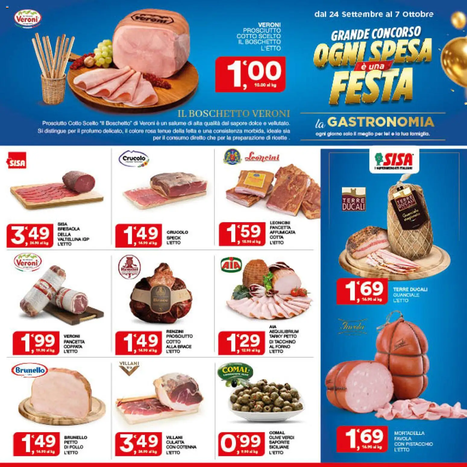 Volantino SISA del 24/09/2026 | Pagina: 11 | Prodotti: Pistacchio, Olive, Collo, Guanciale