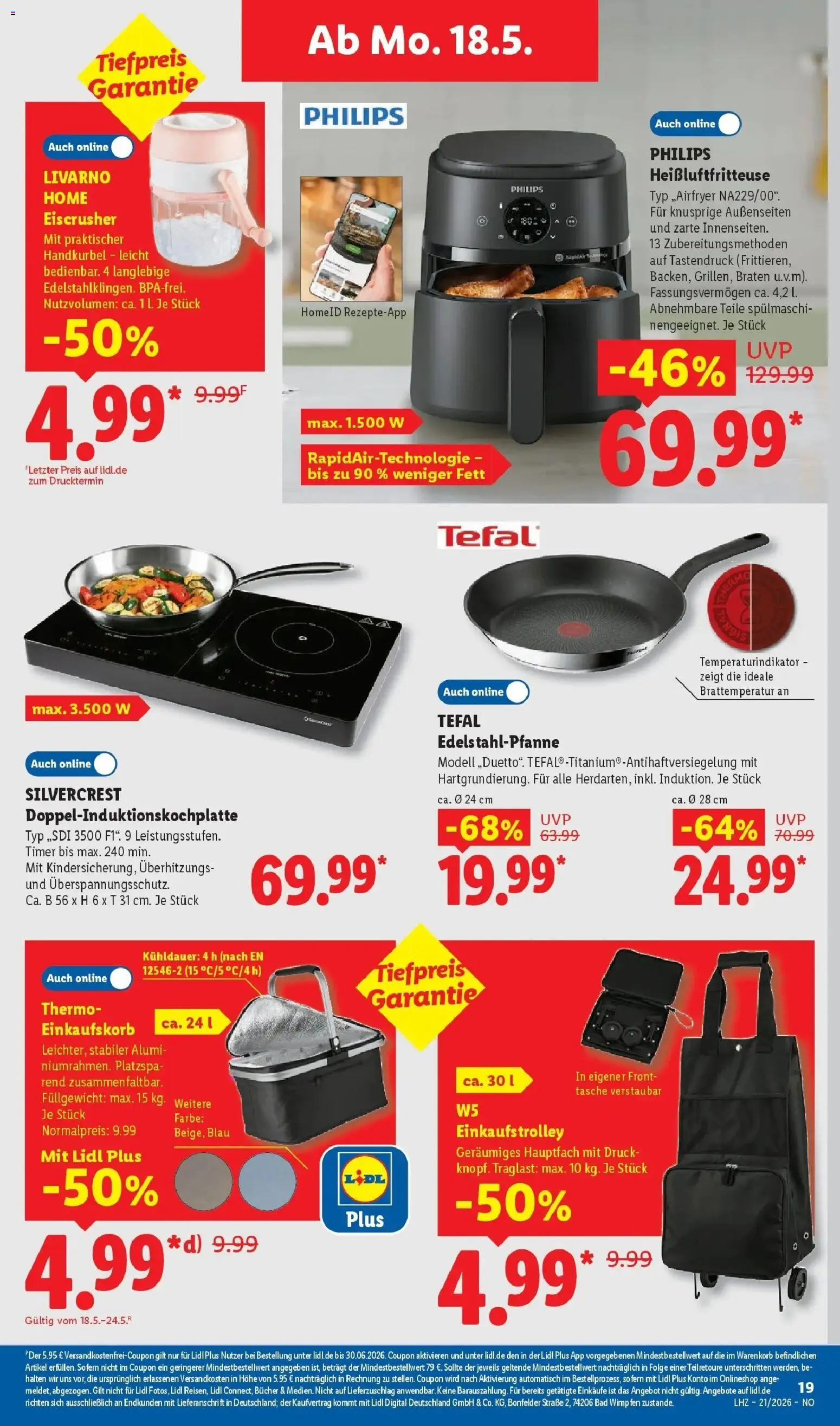 Lidl Prospekt Höxter – gültig ab 17.05.2026 | Seite: 33 | Produkte: Tasche, Philips, Bad, Heißluftfritteuse