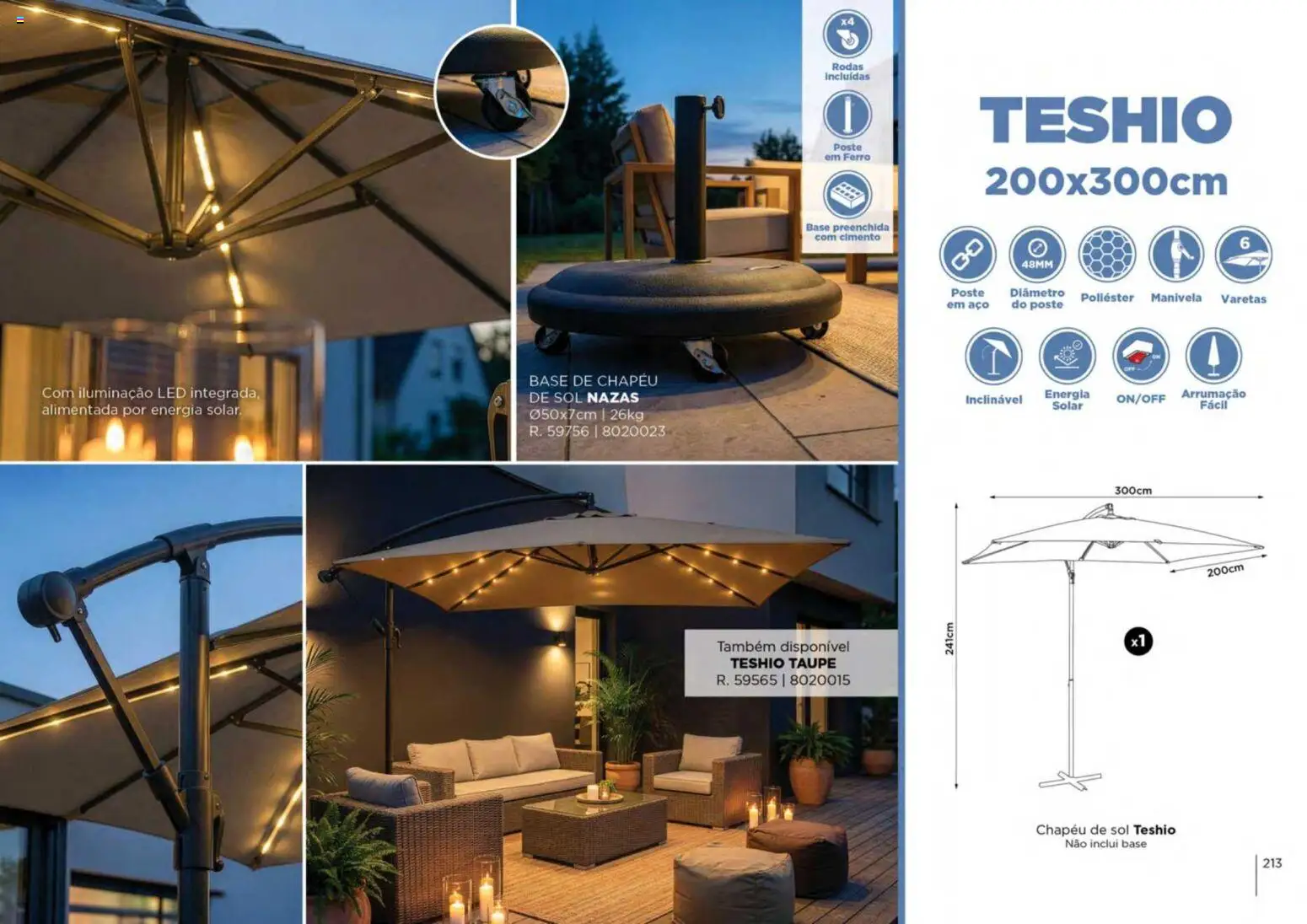 Espaço Casa folheto Ar Livre 2026 │ válido de 07.03.2026 | Página: 213 | Produtos: Chapéu, Ferro, Base, Cimento
