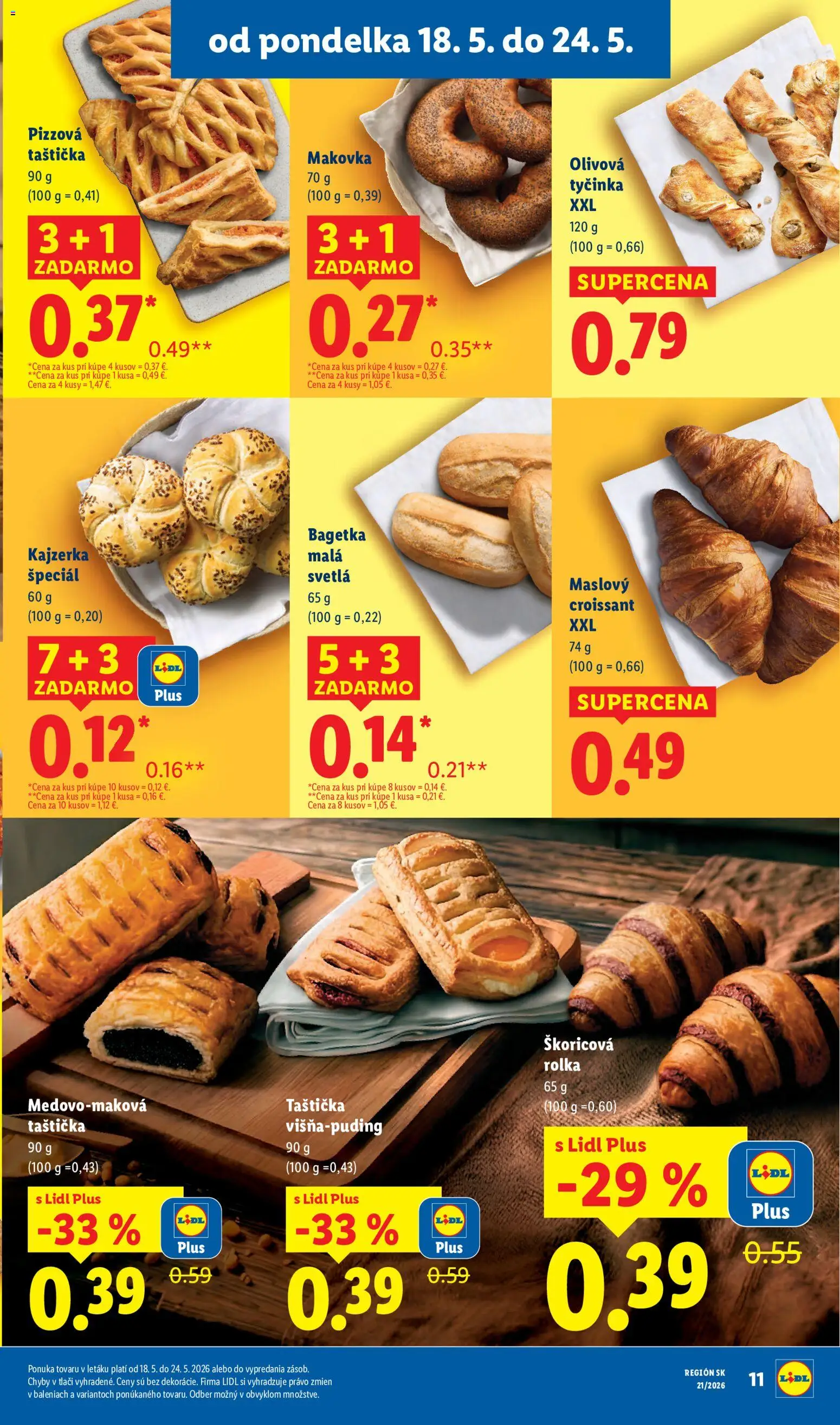 Nové Lidl akcie – leták je platný od 18.05.2026 | Strana: 15 | Produkty: Croissant, Makovka, Svetlá