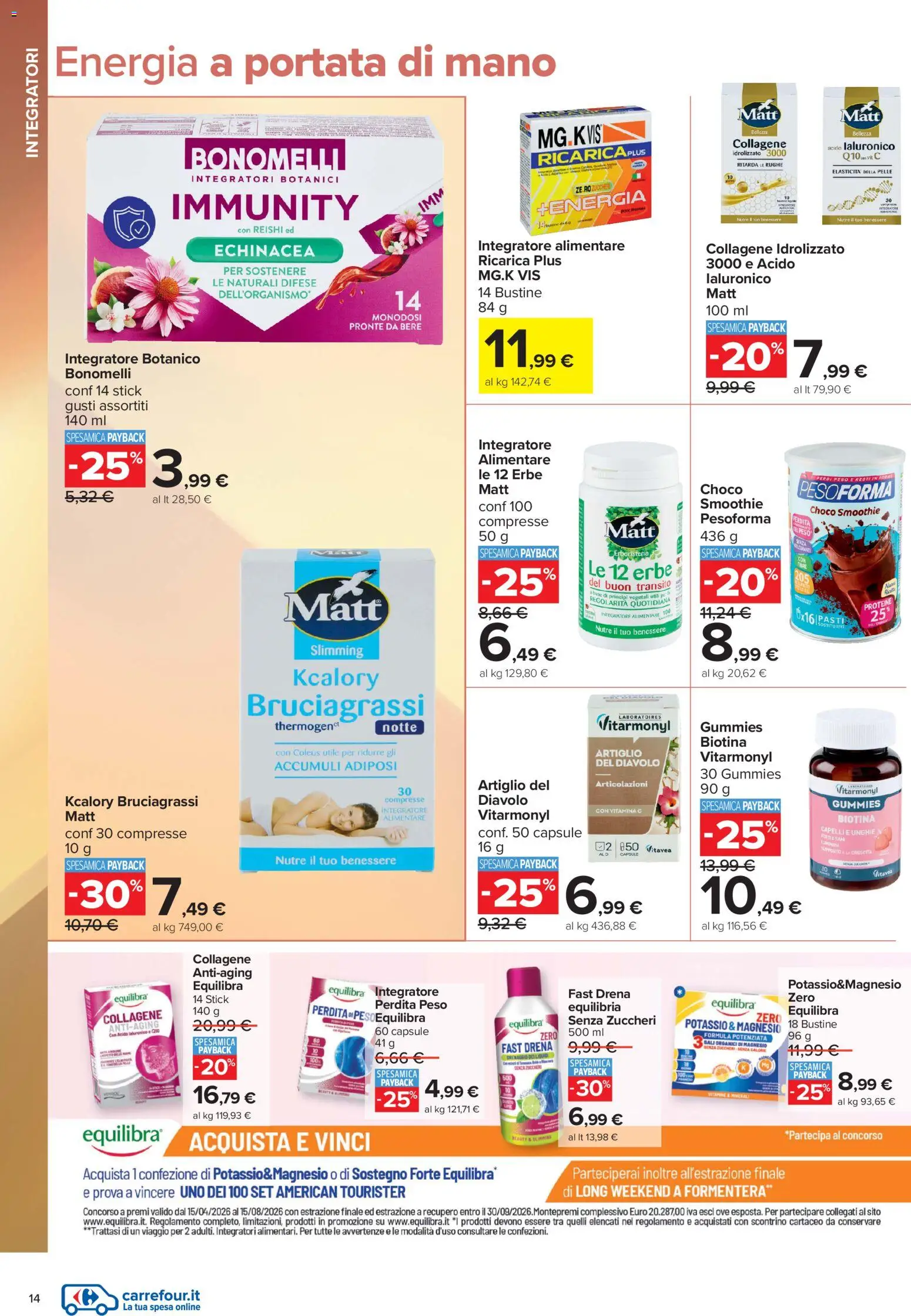 Volantino Carrefour del 10/07/2026 | Pagina: 14 | Prodotti: Integratore alimentare