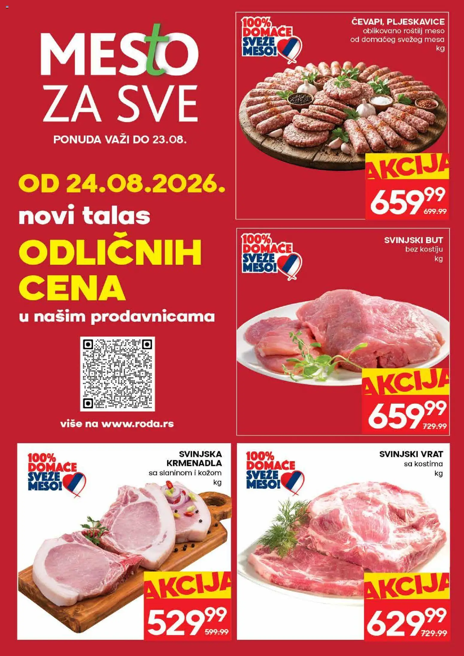 Roda katalog - važi od 17.08.2026 | Strana: 6 | Proizvode: Pljeskavice, Vrat, Roštilj meso, Roštilj