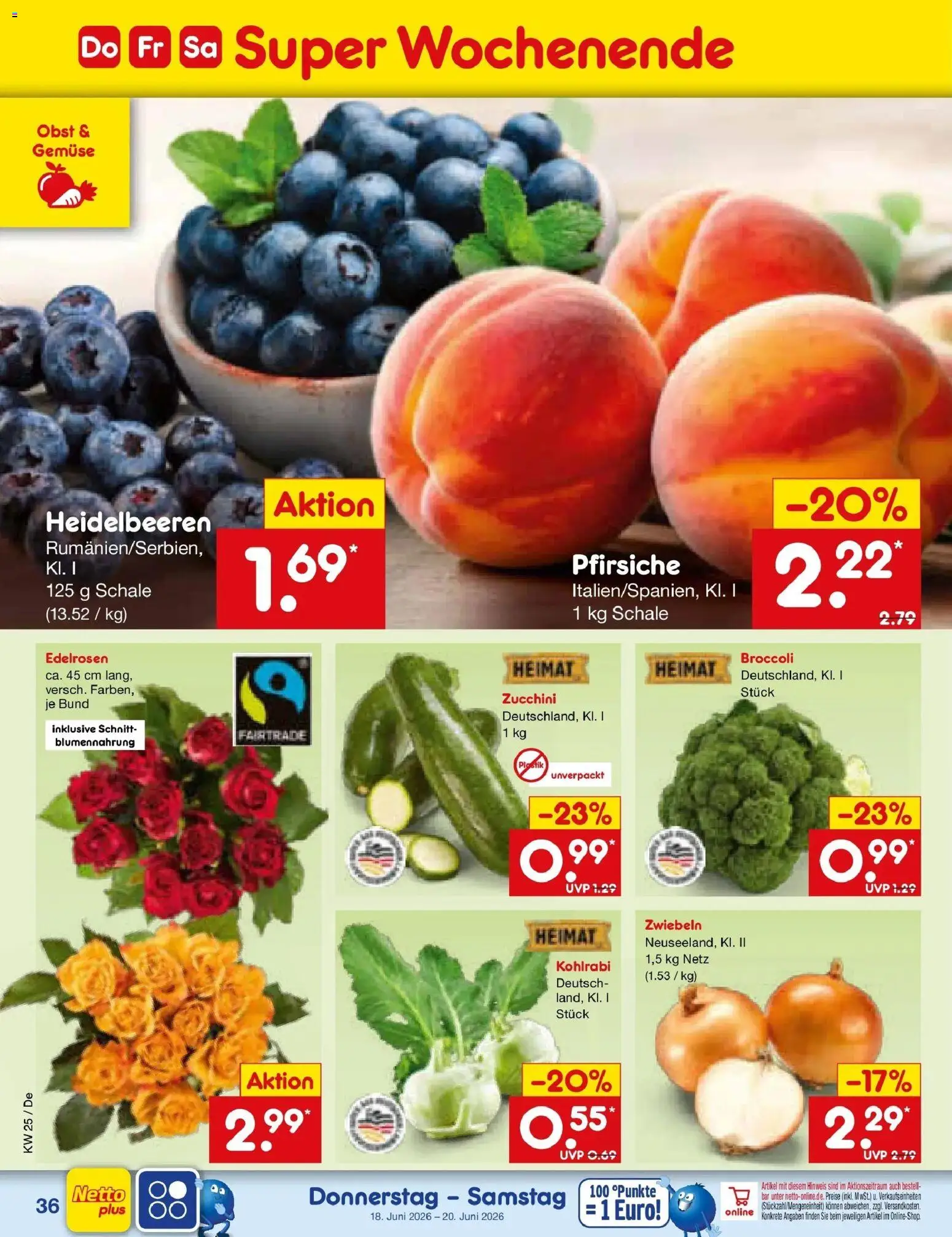 Netto Marken-Discount Prospekt Waiblingen-Bittenfeld – gültig ab 14.06.2026 | Seite: 48 | Produkte: Kohlrabi, Gemüse, Obst, Zucchini