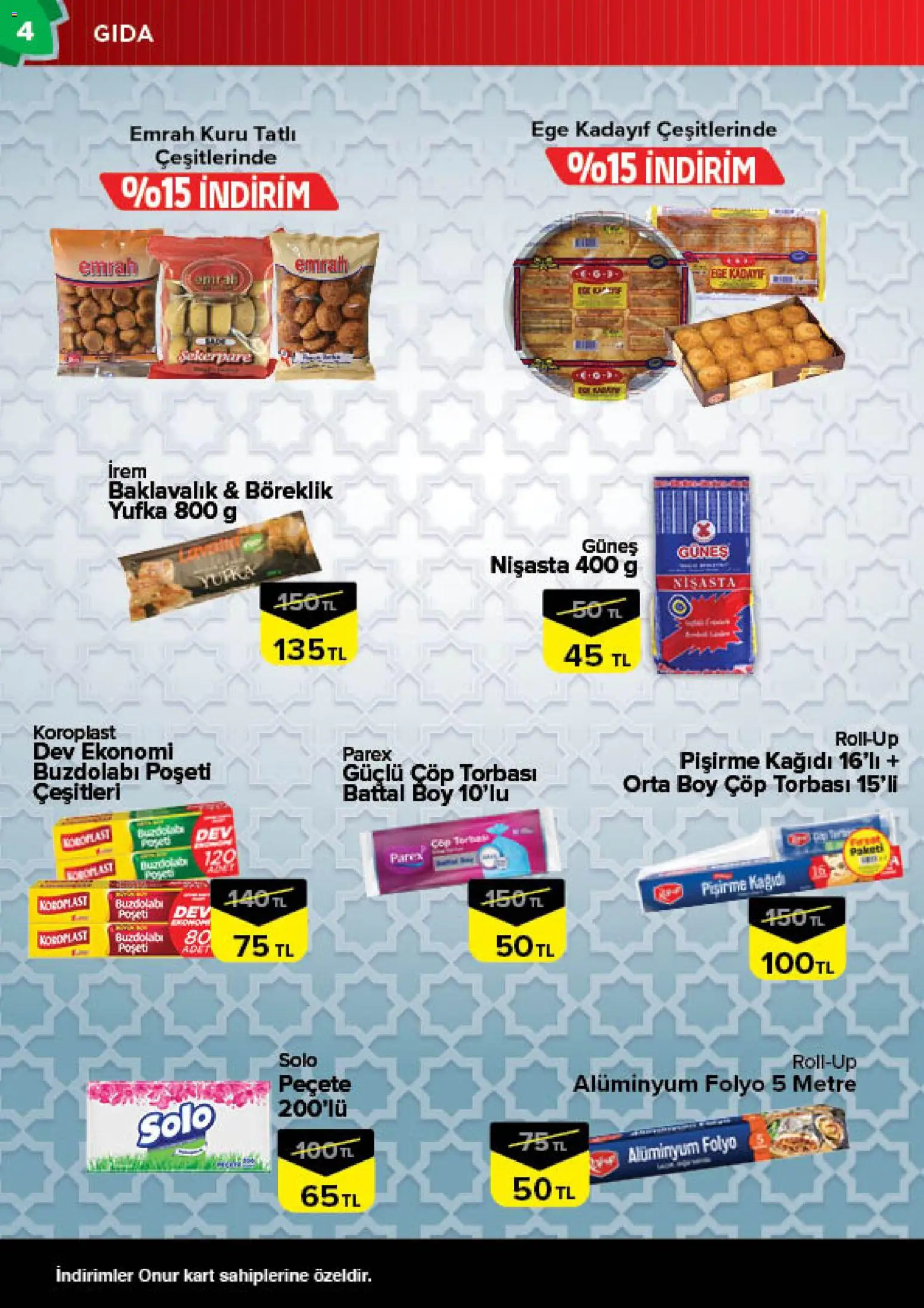 Onur Market Katalog - Bursa - 12.05.2026 tarihinden itibaren geçerlidir | Sayfa: 4