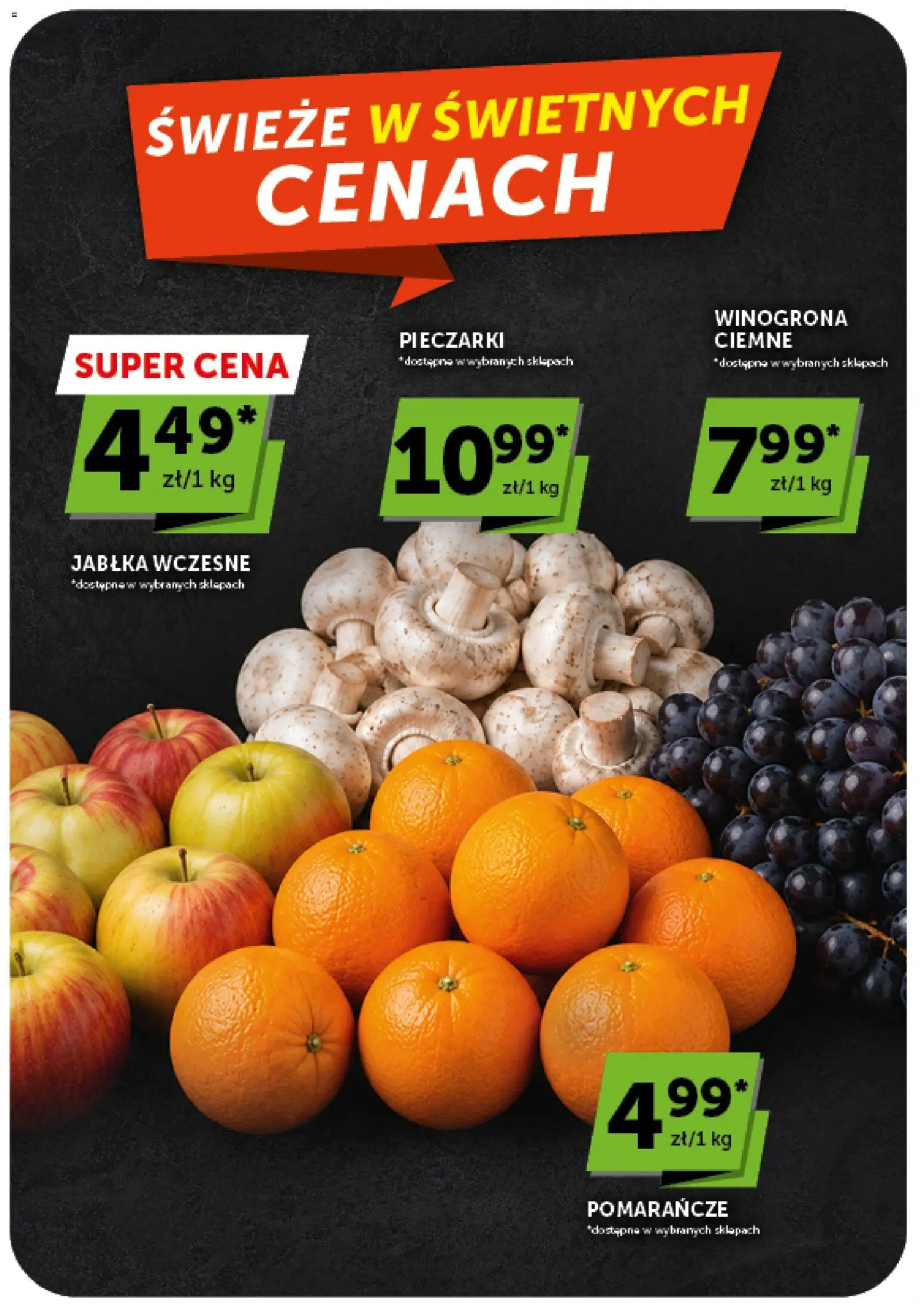 Groszek gazetka od 03.09.2026 | Strona: 22 | Produkty: Winogrona, Pieczarki, Jabłka, Pomarańcze