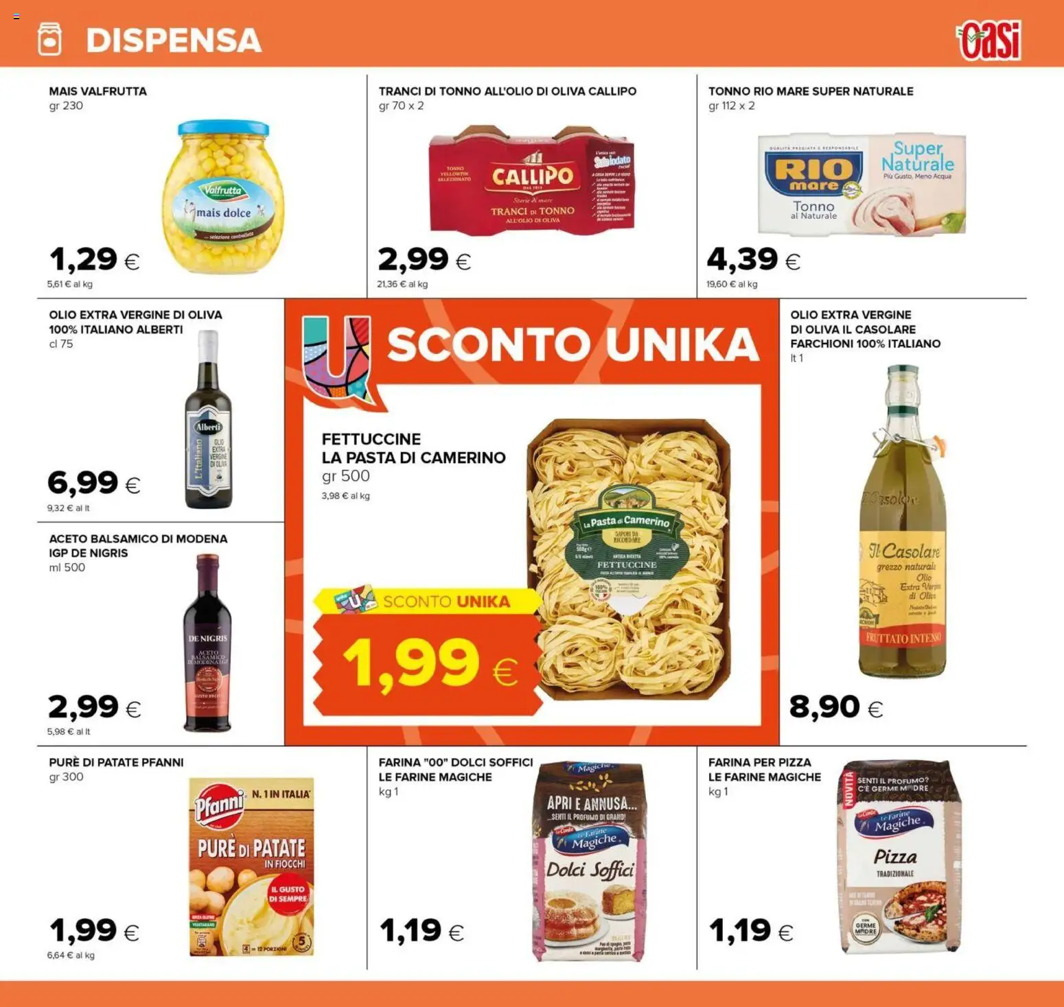 Volantino Oasi del 25/09/2026 | Pagina: 13 | Prodotti: Farina, Mais, Dolci, Profumo