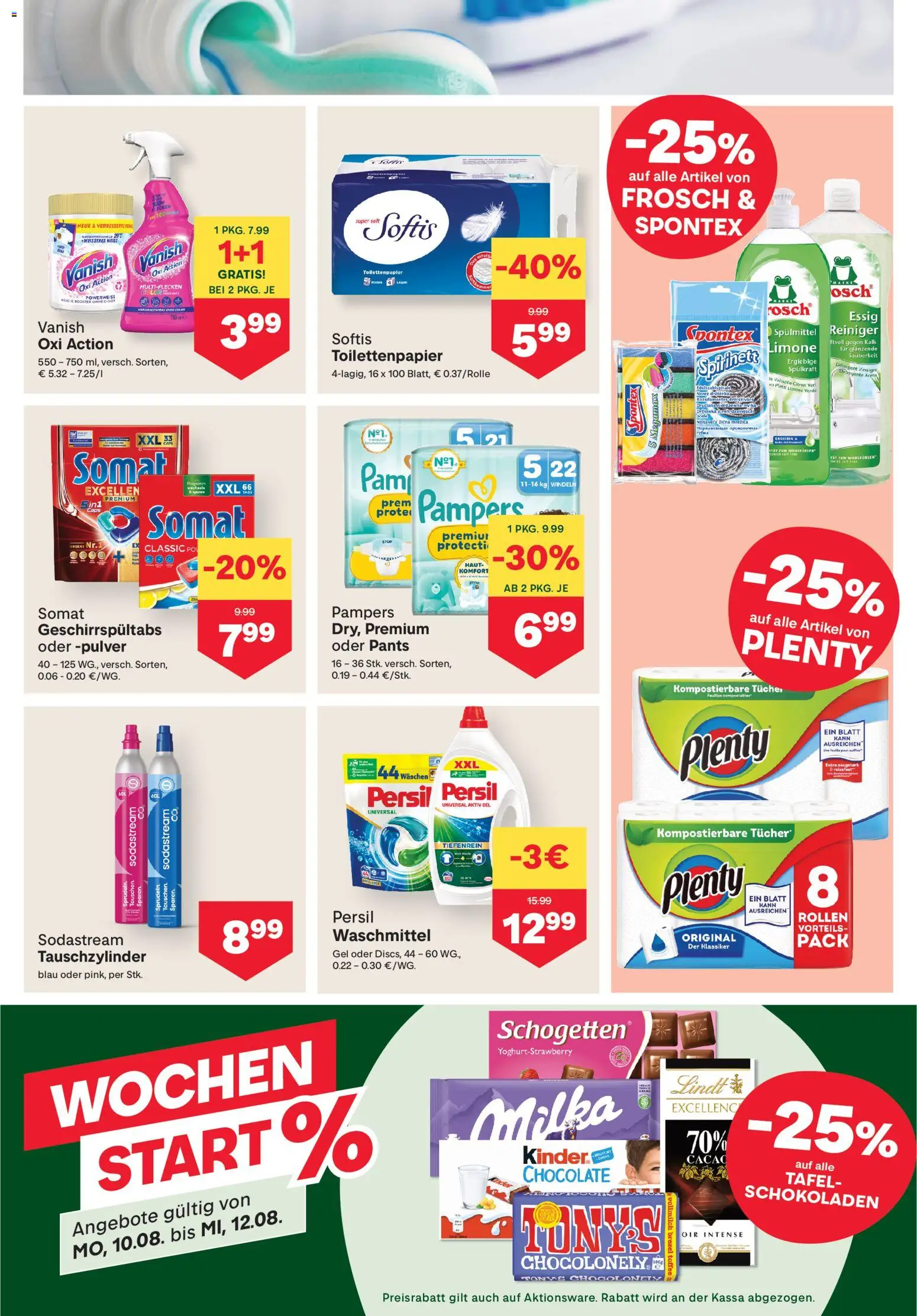 MPREIS Flugblatt gültig ab 06.08.2026 | Seite: 11 | Produkte: Pampers, Waschmittel