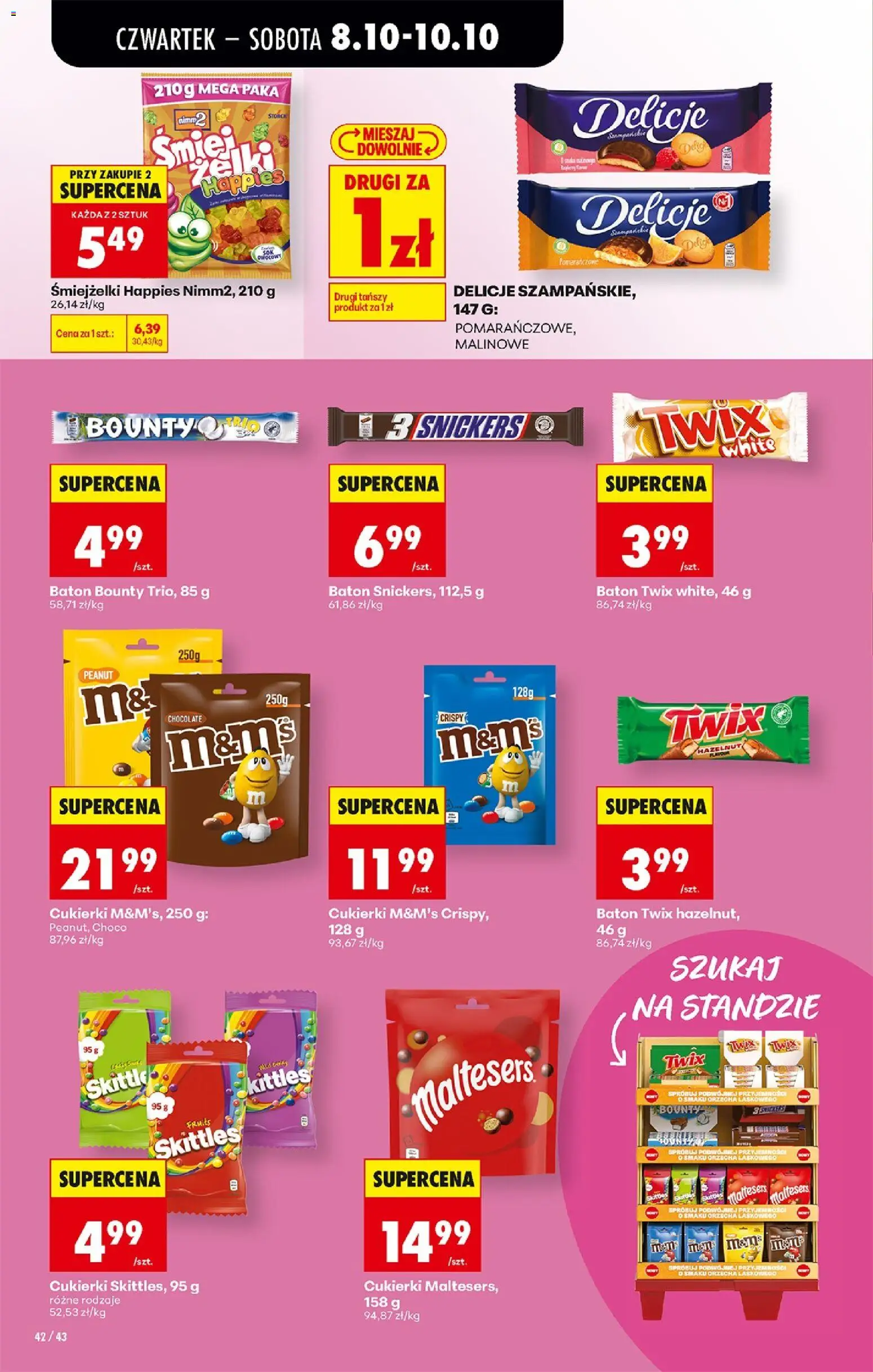 Biedronka Polsko leták - Codziennie niskie ceny od 08.10.2026 | Strana: 60 | Produkty: Twix, Skittles, Snickers