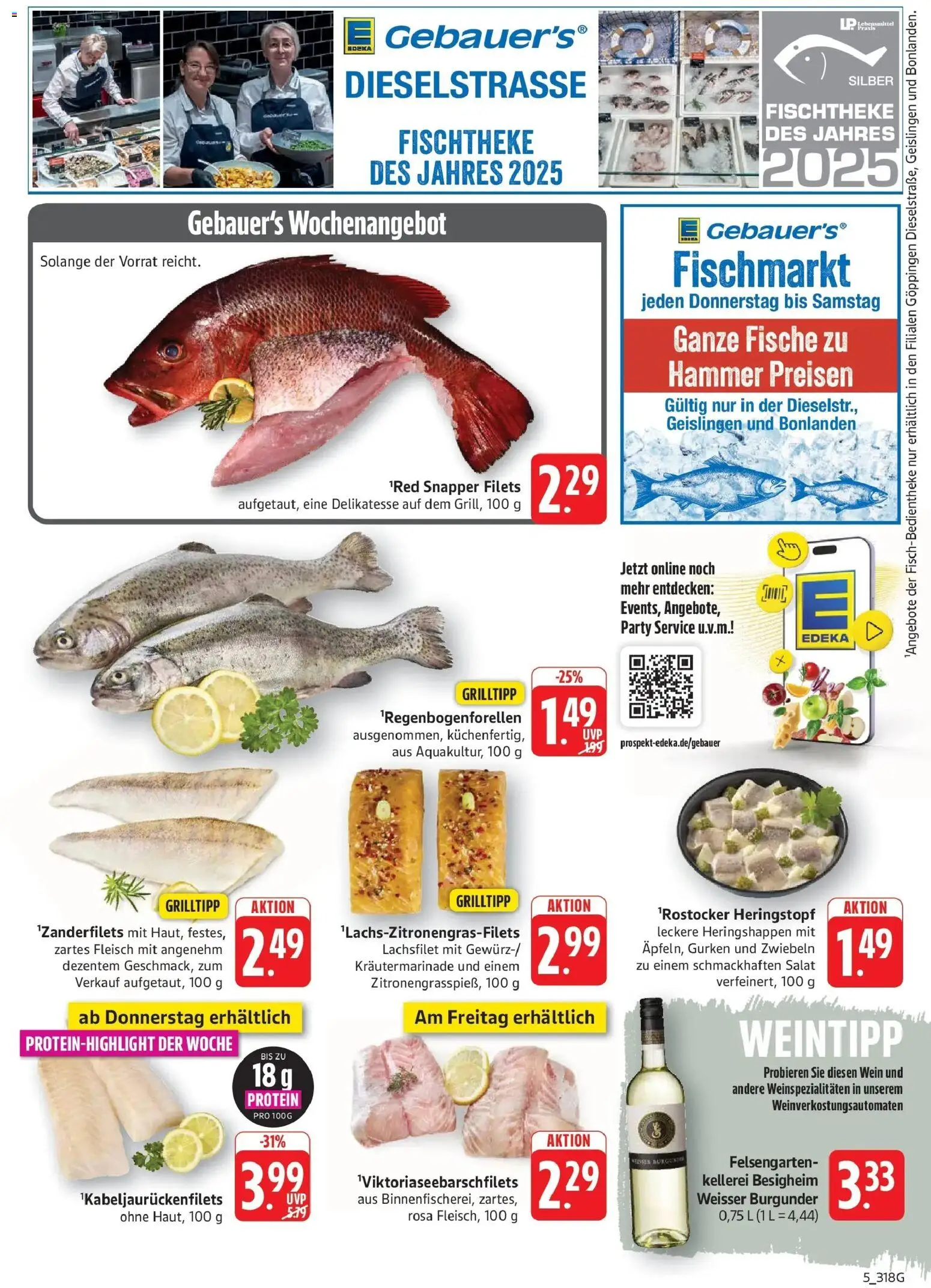 Edeka Prospekt Geislingen (ab 10.08.2026) » Angebote Online | Seite: 5 | Produkte: Zwiebeln, Wein, Gurken, Salat