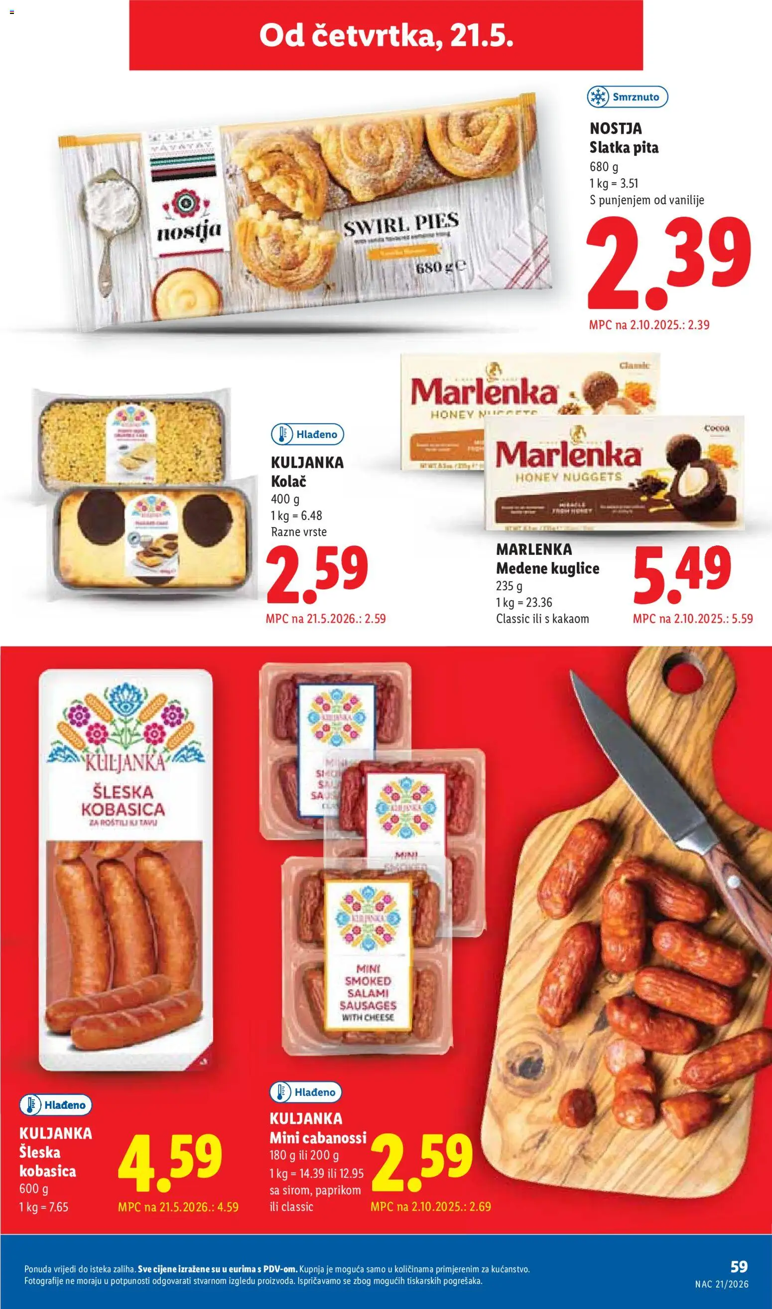 Lidl katalog | vrijedi od 18.05.2026 | Stranica: 59 | Proizvodi: Roštilj, Pita, Kobasica