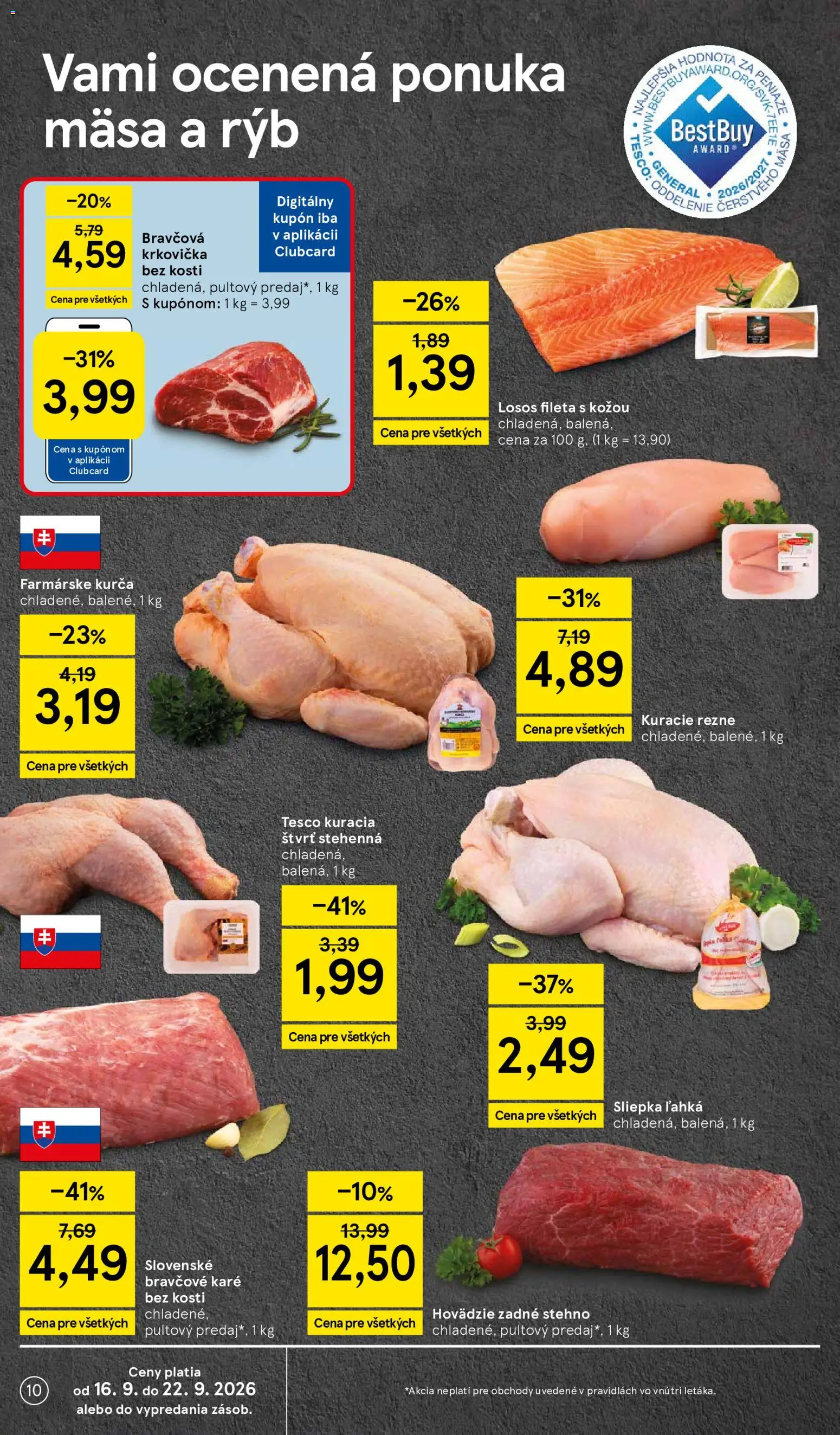 Nové Tesco akcie – leták je platný od 16.09.2026 | Strana: 10