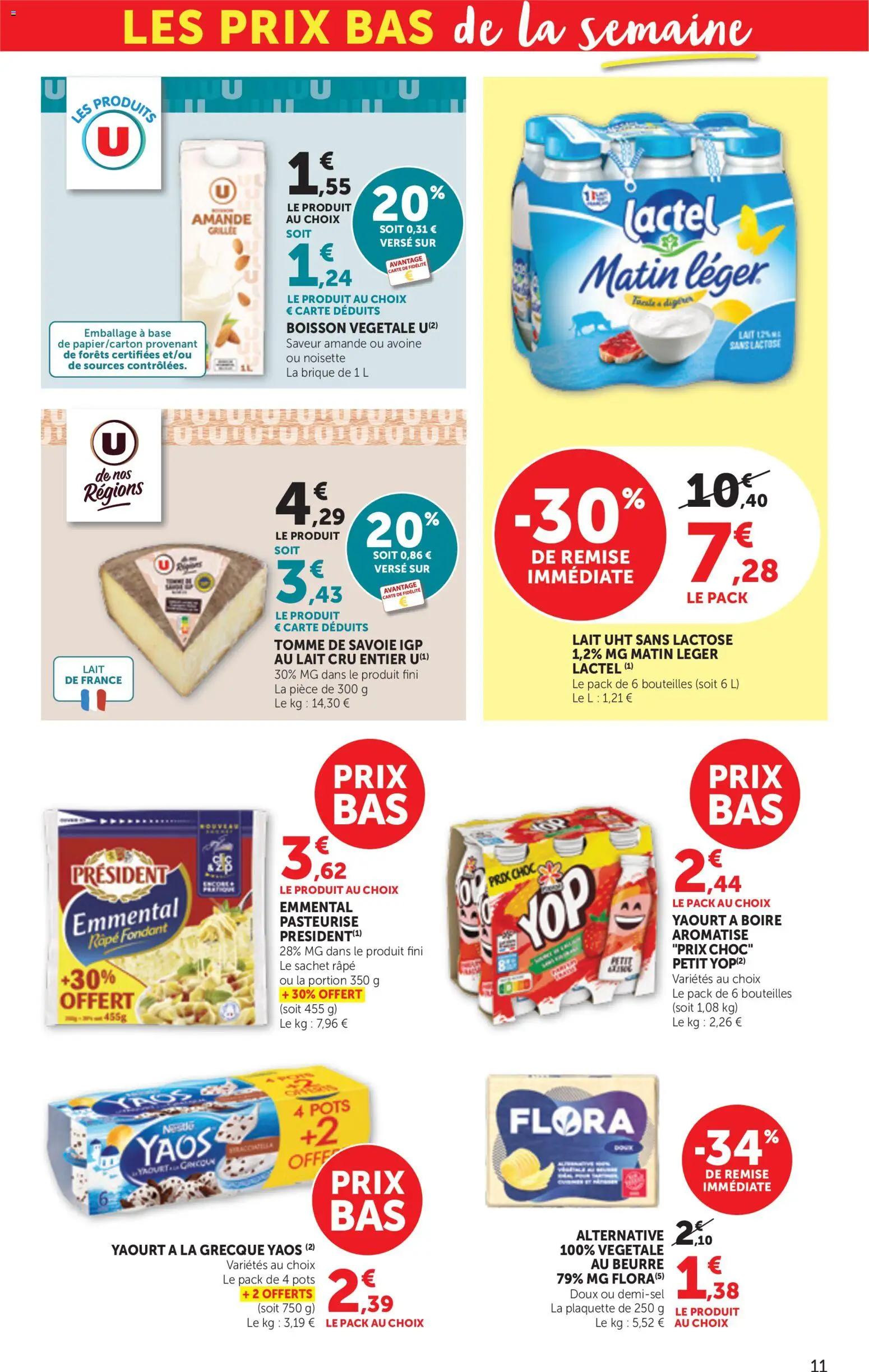 {H1} | Page: 11 | Produits: Noisette, Emmental, Lait, Yaourt