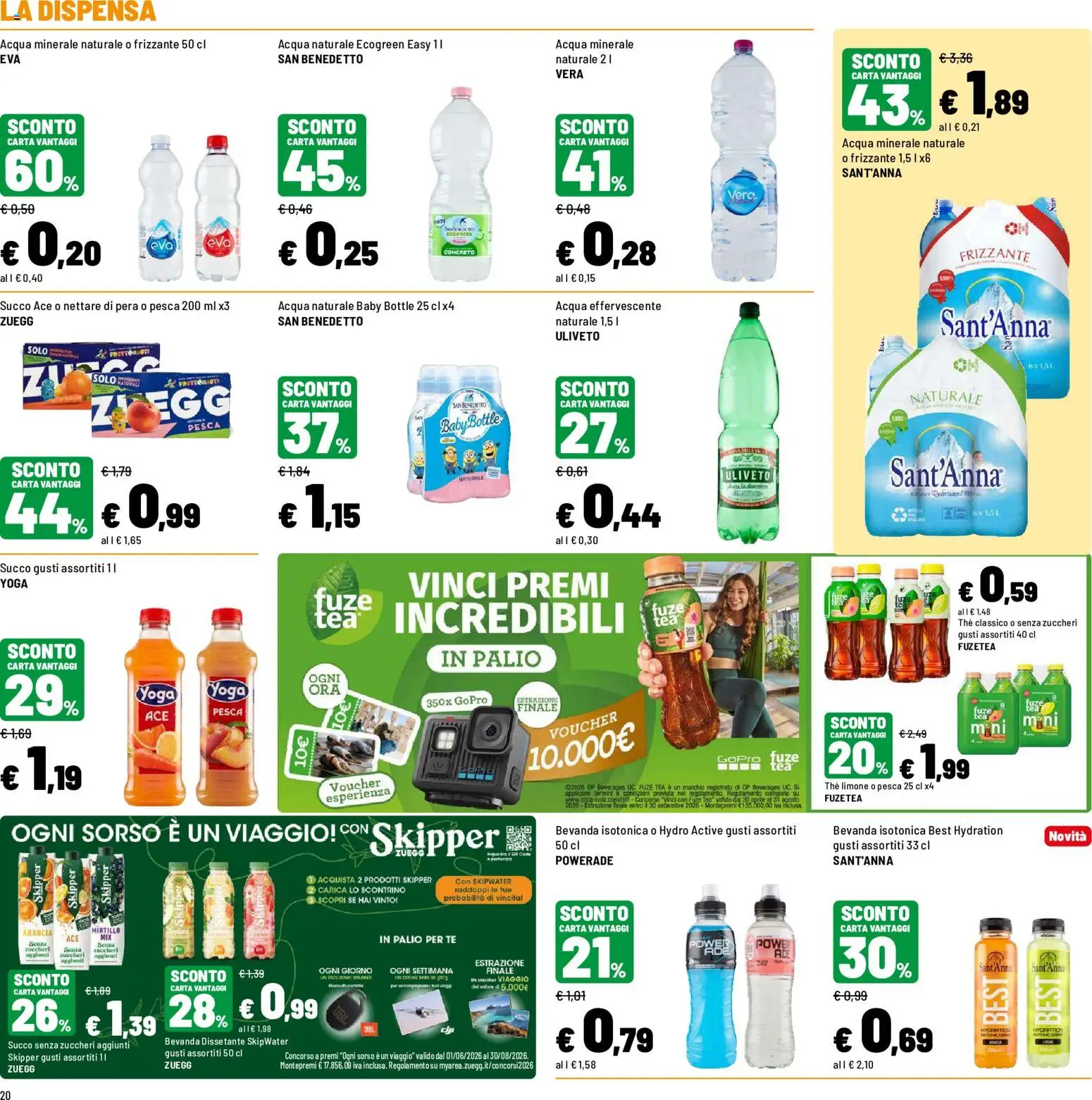 Volantino Iper del 12.06.2026 | Pagina: 20 | Prodotti: Tè, Pesca, Arancia, Acqua minerale