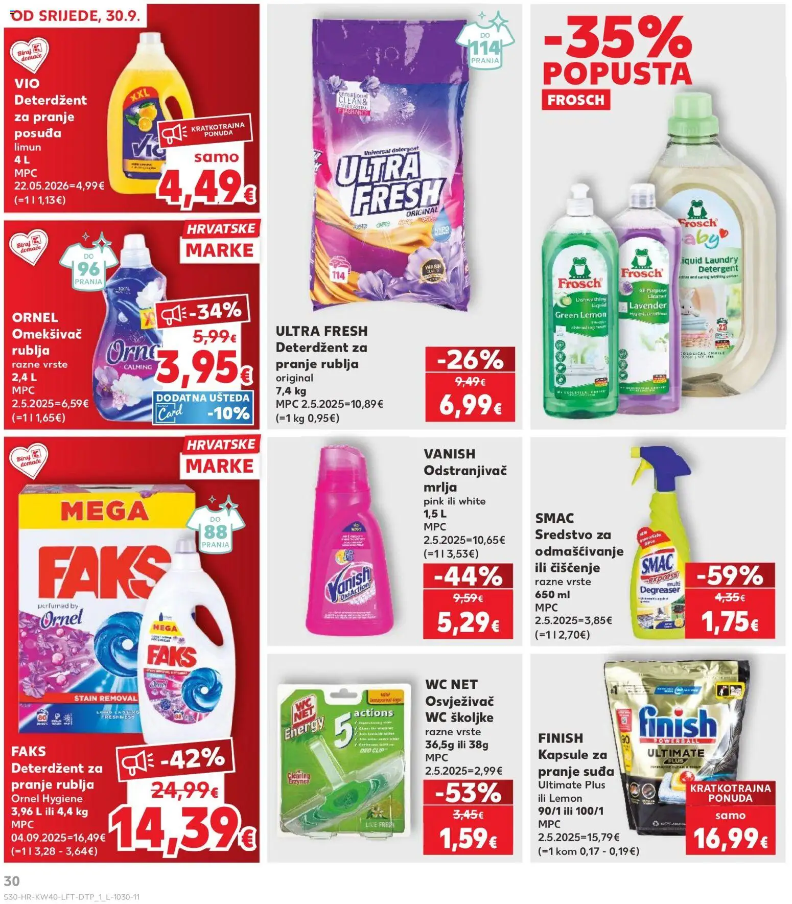 Kaufland HR akciós ujság - amely érvényes a következő dátumtól: 2026.09.30. | Oldal: 30