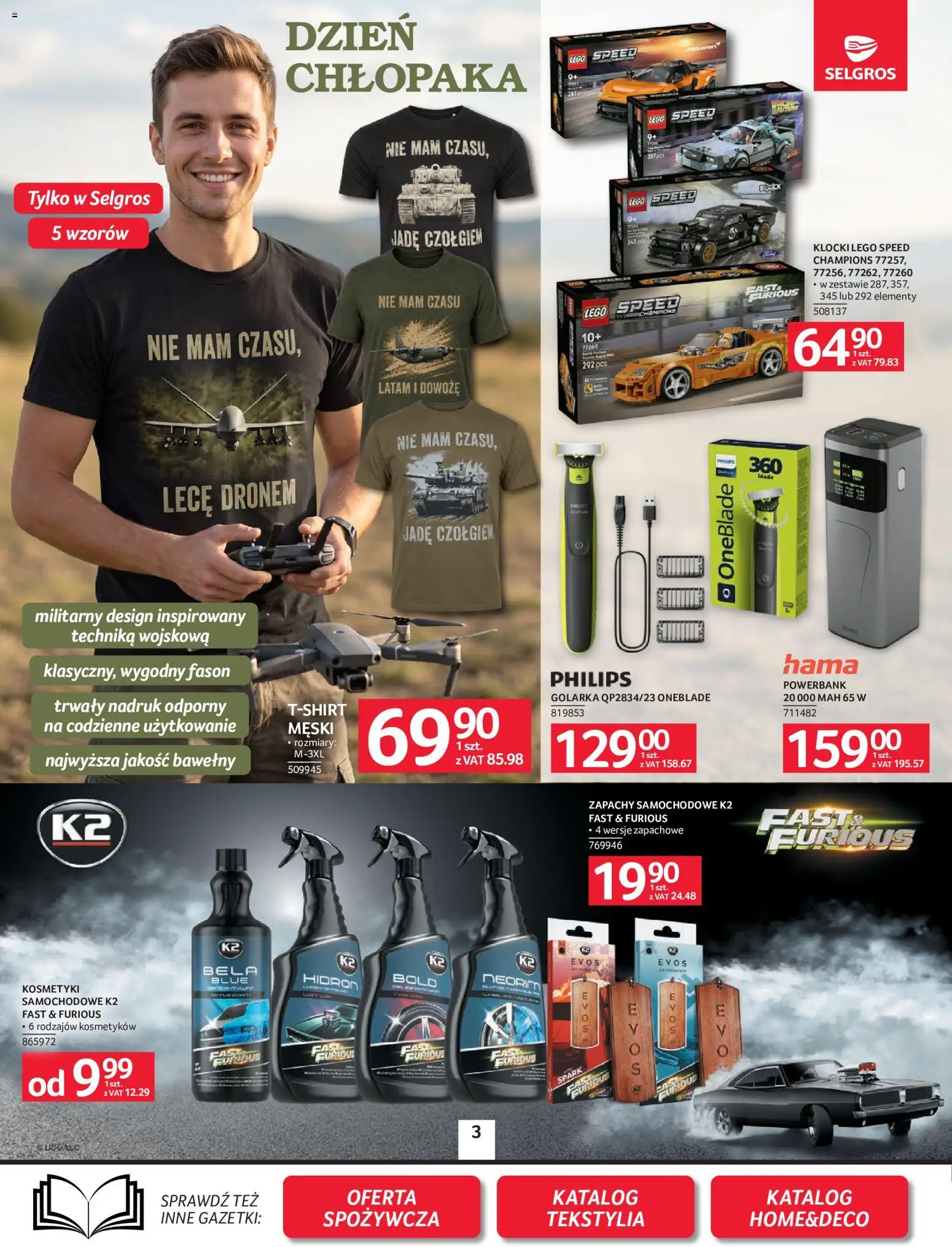 Selgros cash&carry gazetka - Oferta przemysłowa od 24.09.2026 | Strona: 4 | Produkty: Powerbank, Kosmetyki, Golarka, Klocki Lego