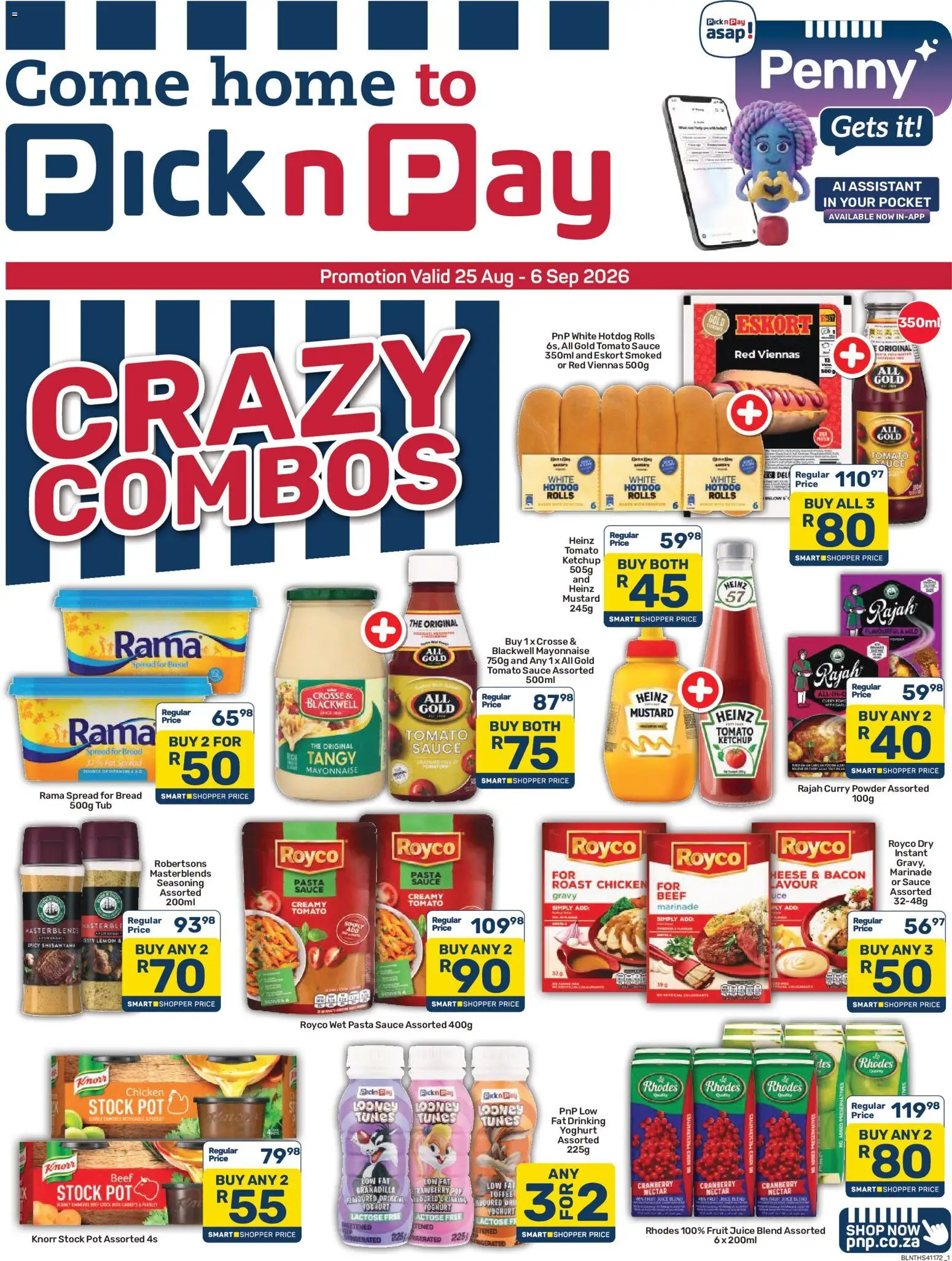 New Pick n Pay catalogue – valid from 25/08/2026 | Page: 1 | Products: Hat, Seasoning, Gravy, Fruit