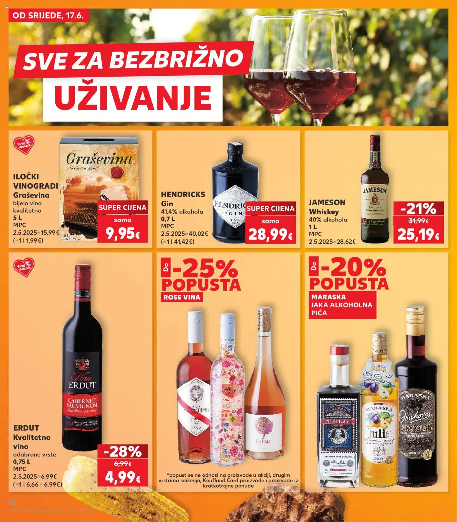 Kaufland katalog | vrijedi od 17.06.2026 | Stranica: 12 | Proizvodi: Bijelo vino, Jameson, Gin, Vino
