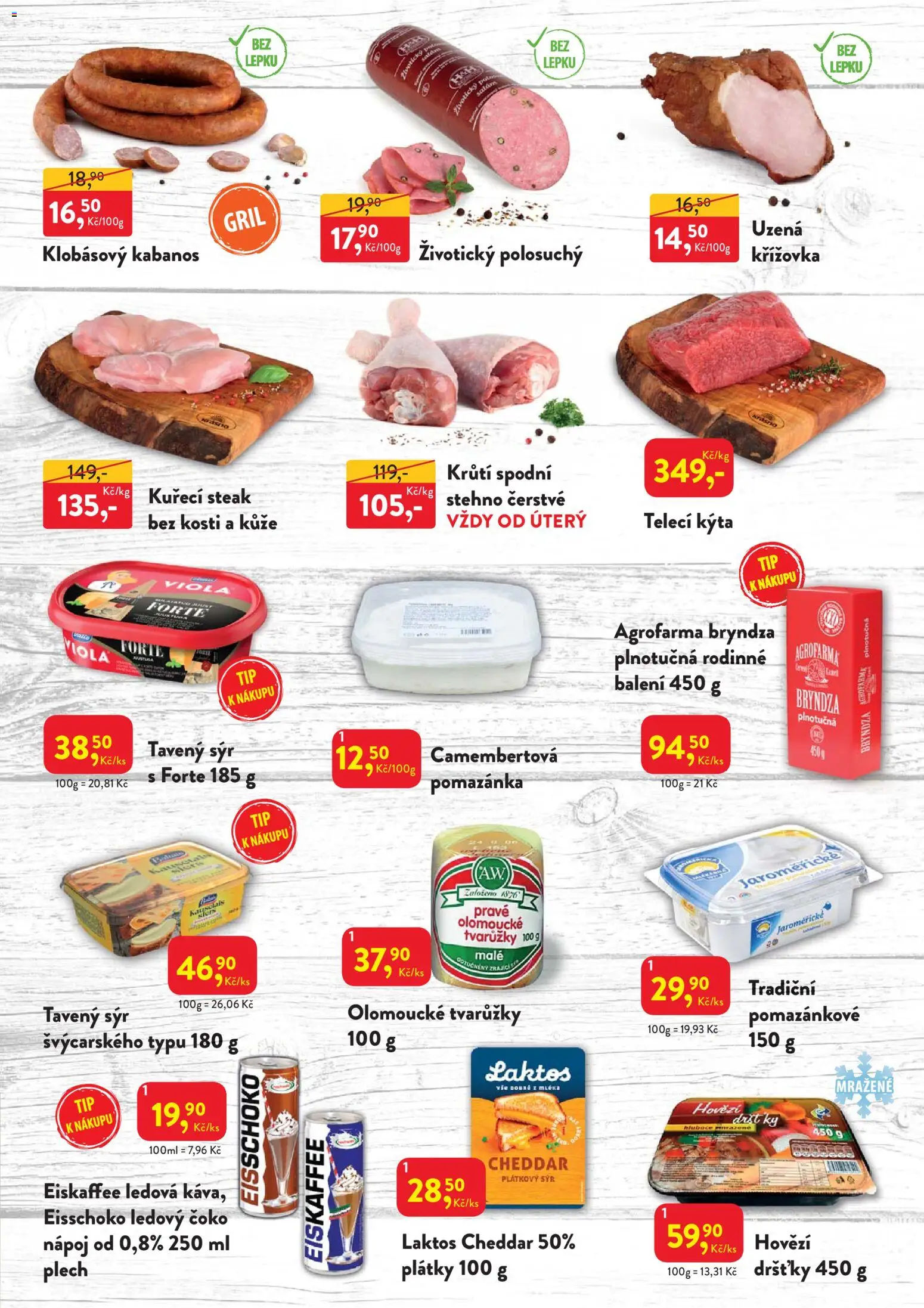 MP Krásno leták od 03.08.2026 | Strana: 3 | Produkty: Tvarůžky, Plátkový sýr, Steak, Gril