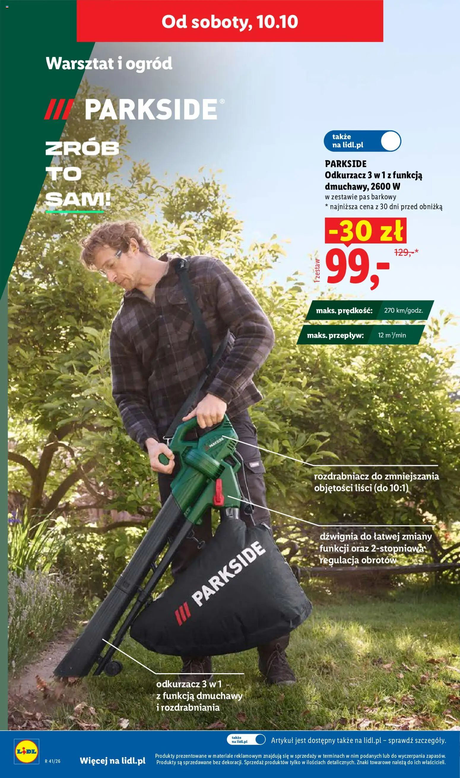 Lidl gazetka od 08.10.2026 | Strona: 40 | Produkty: Odkurzacz