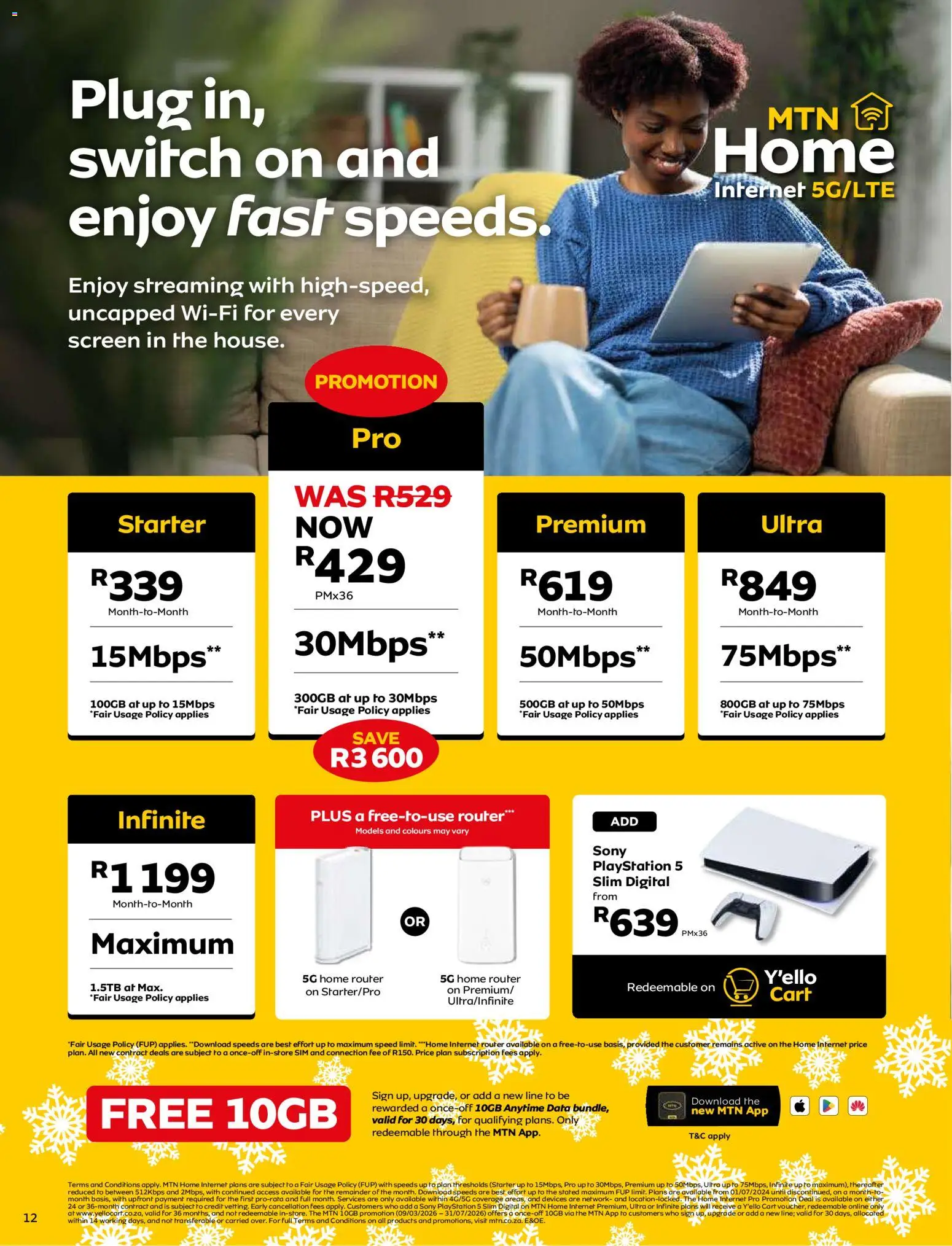 New MTN catalogue – valid from 08.06.2026 | Page: 12 | Products: Data, Sim, Router, Switch