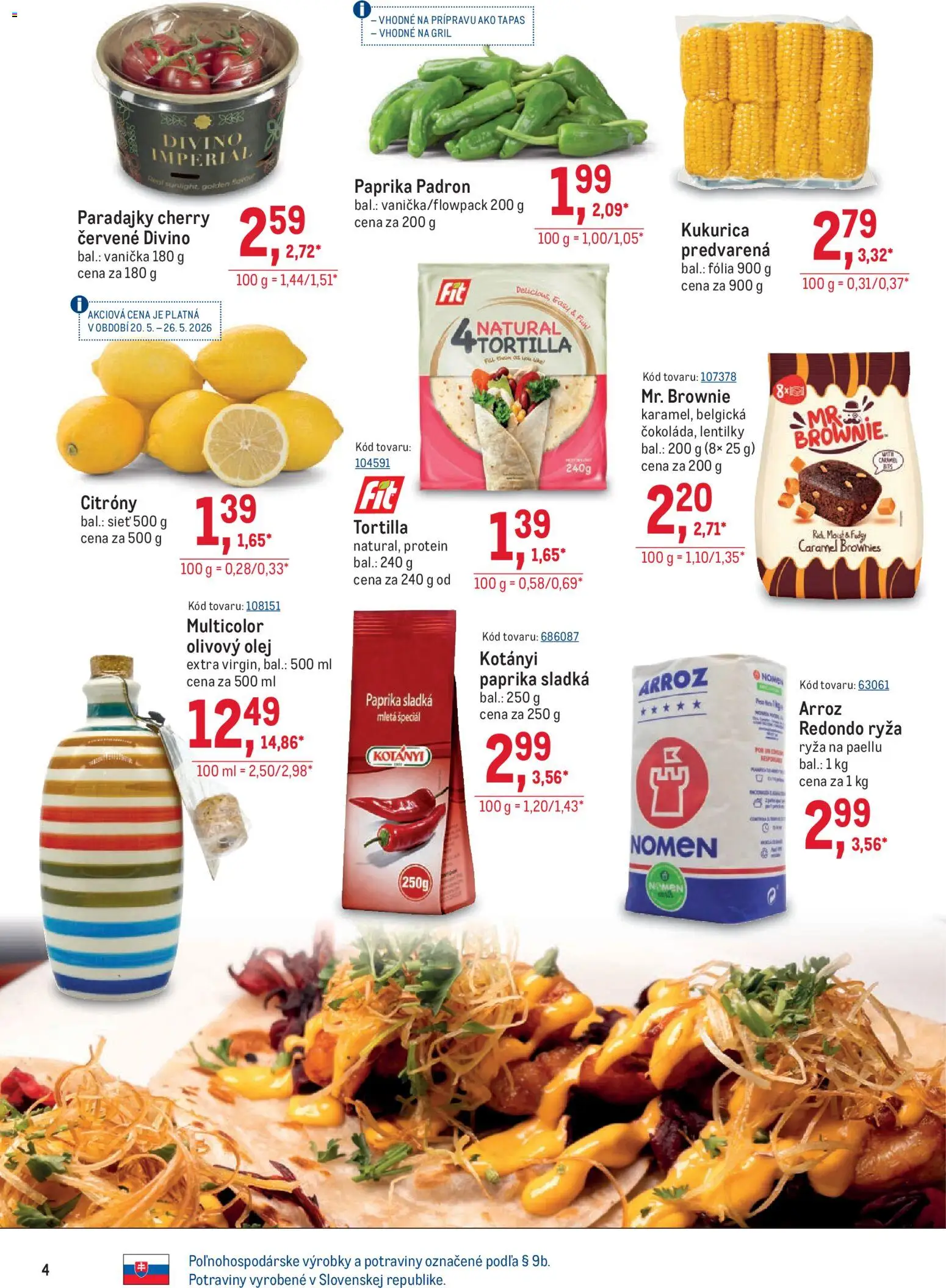 Nové Metro akcie – leták je platný od 20.05.2026 | Strana: 4 | Produkty: Gril, Paprika, Olej, Olivový olej