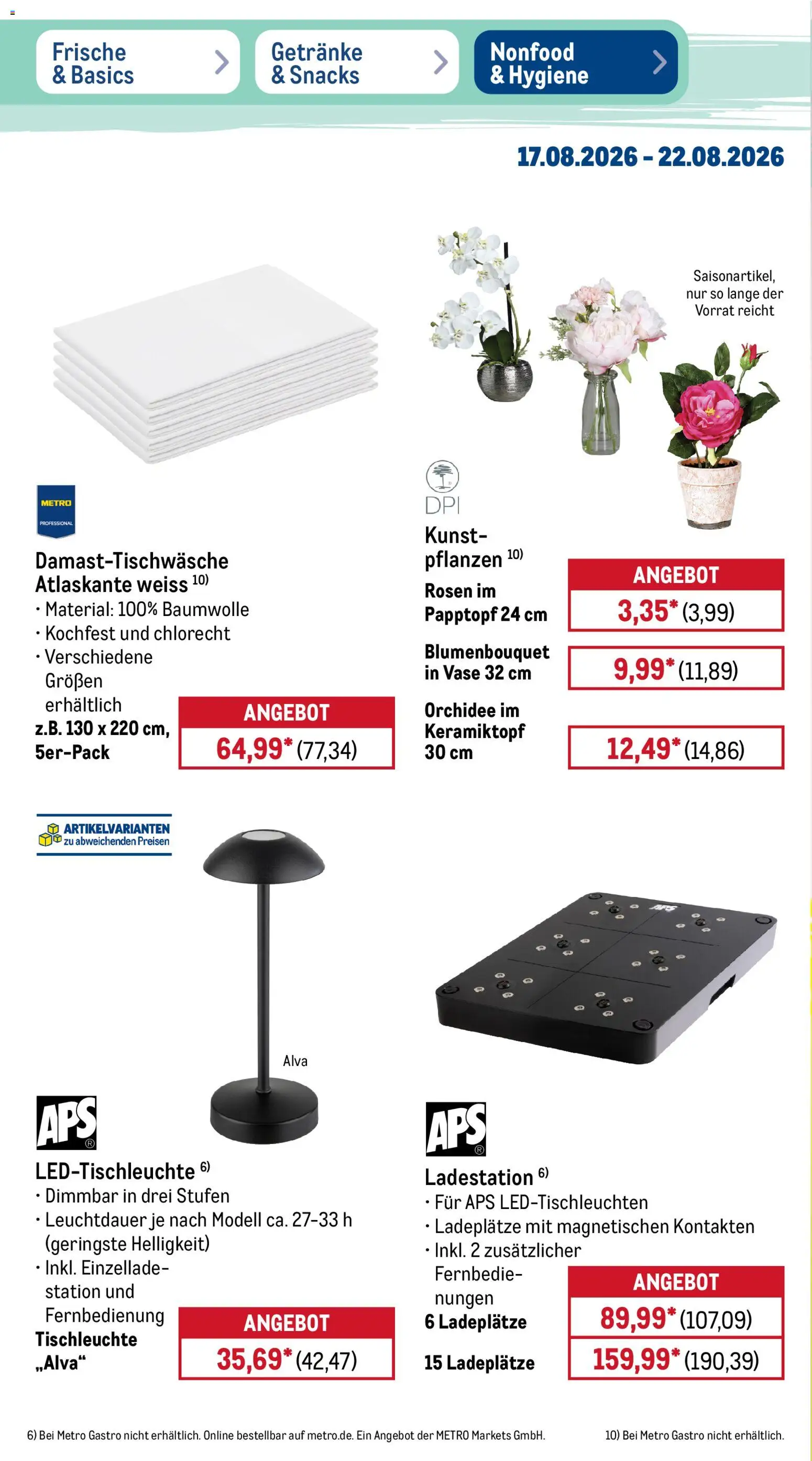 Metro Prospekt – gültig ab 17.08.2026 | Seite: 44 | Produkte: Orchidee, Vase