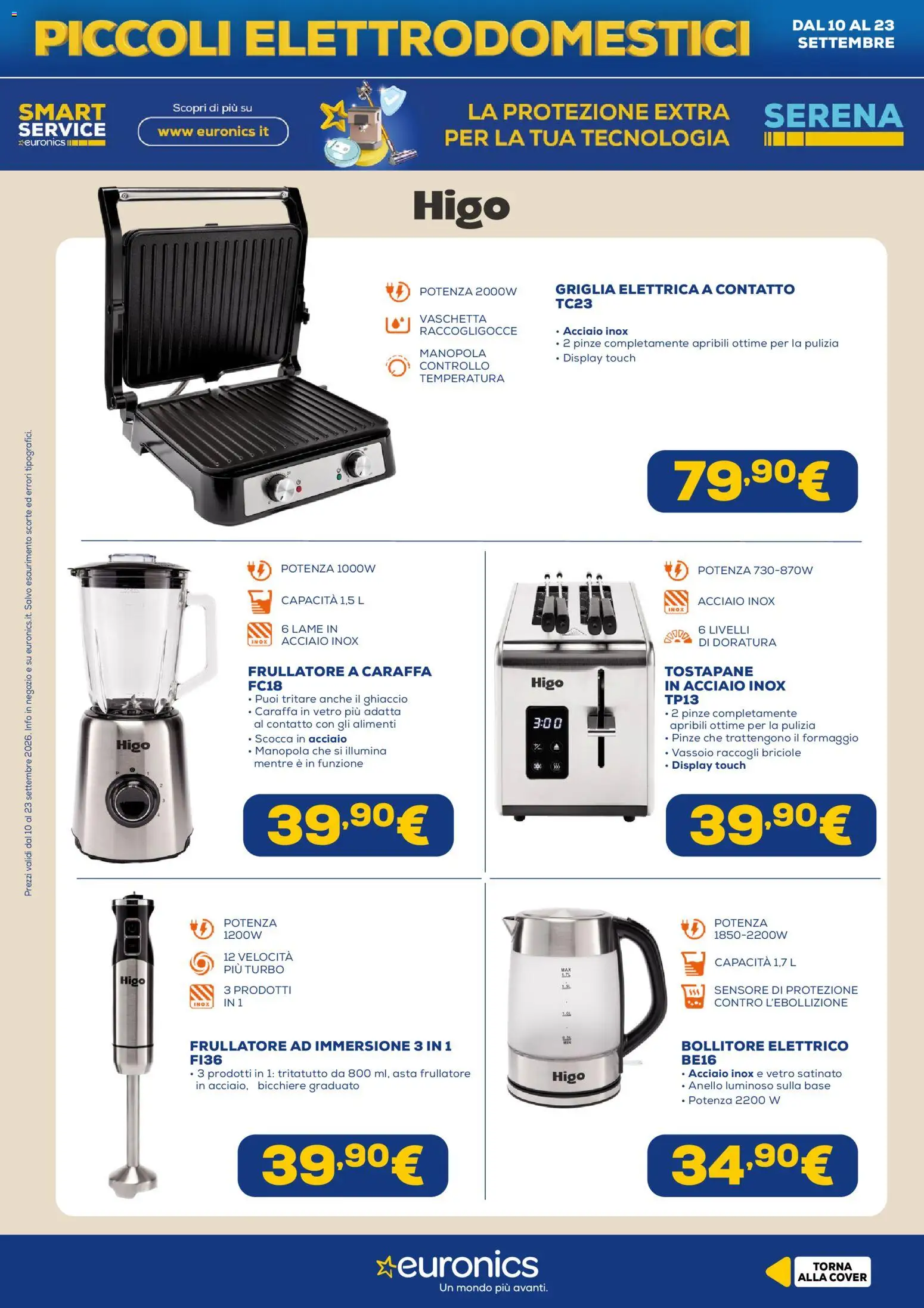 Volantino Euronics del 10/09/2026 | Pagina: 25 | Prodotti: Formaggio, Anello, Pinze, Vassoio
