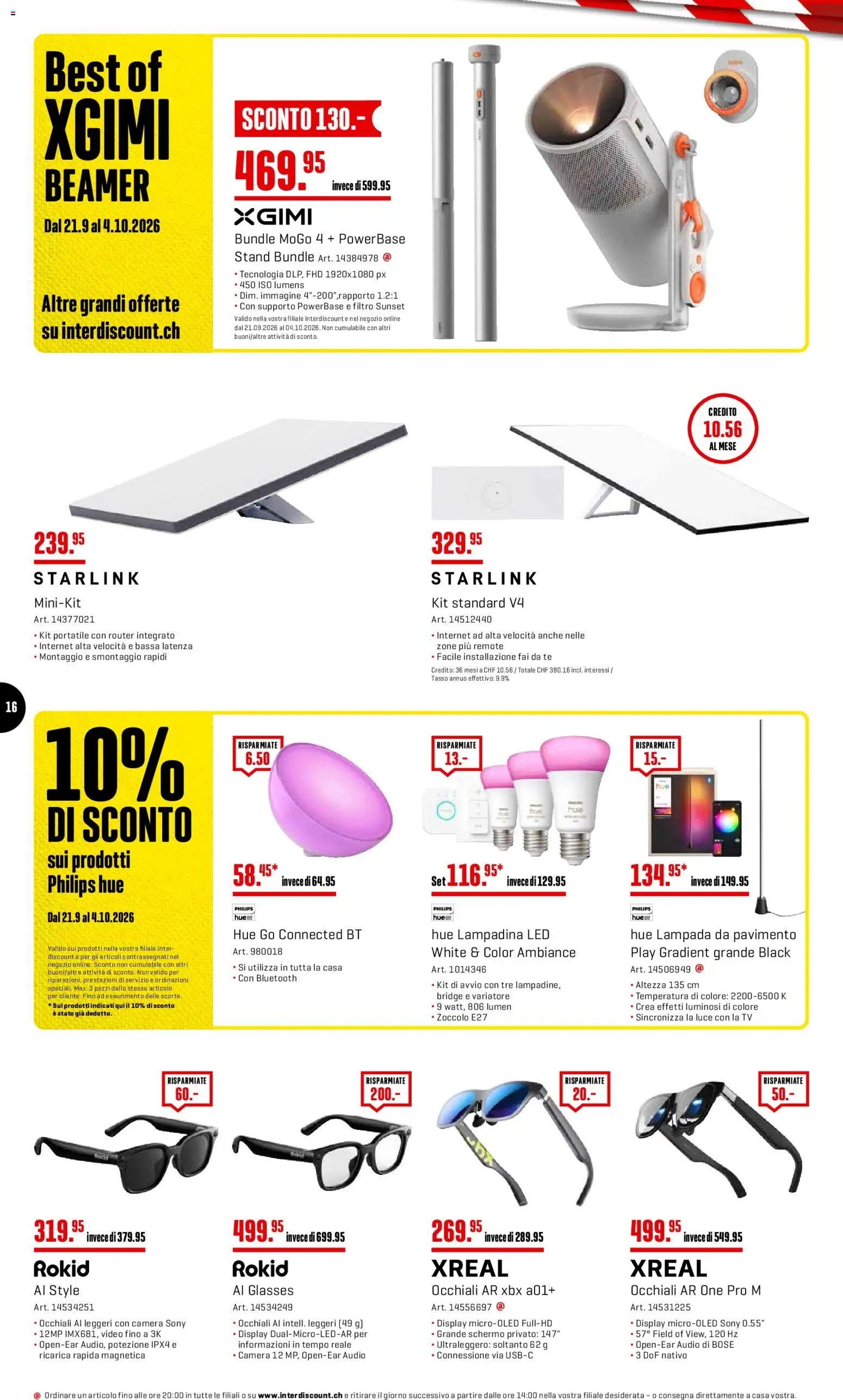 Interdiscount aktionen IT – gültig ab 21.09.2026 | Seite: 16 | Produkte: TV, Video, Sony, Philips