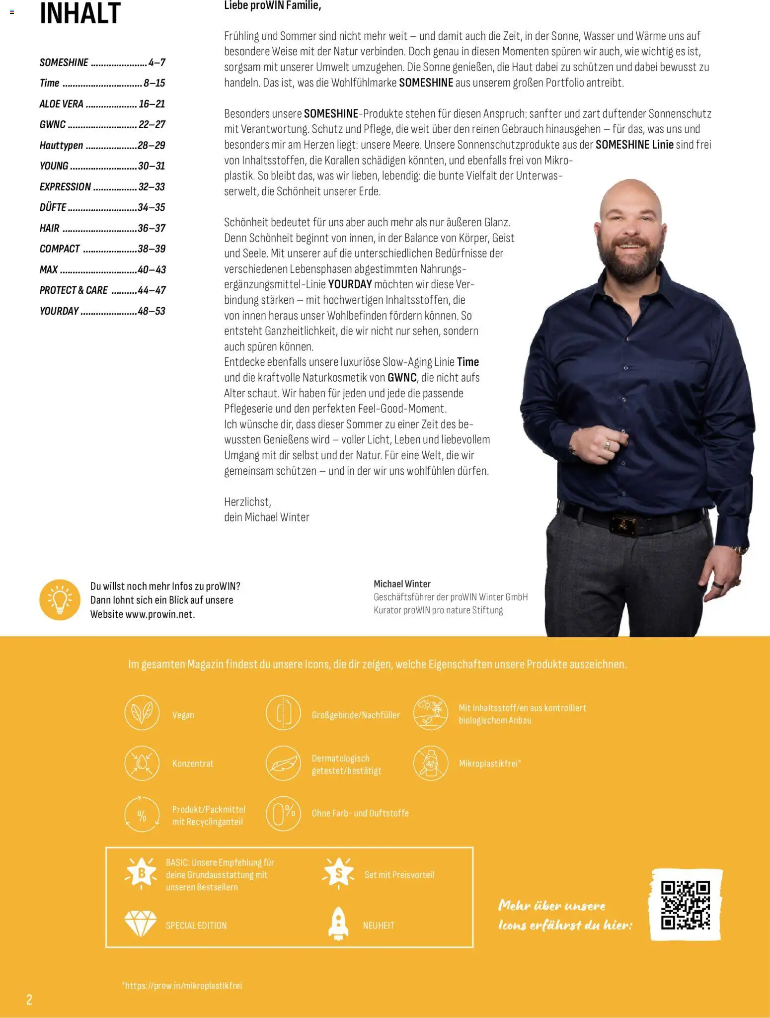 Katalog ProWin New Wellness April / September 2026 – gültig ab 01.04.2026 | Seite: 2 | Produkte: Wasser