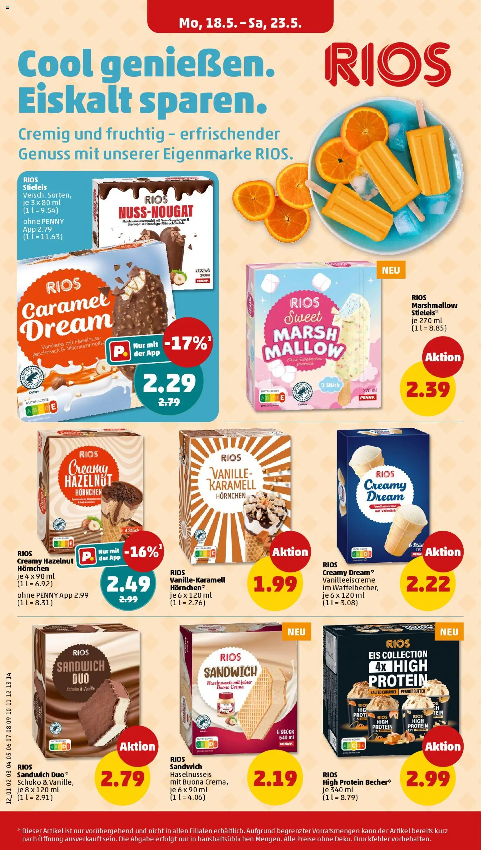 Penny Prospekt 	 – gültig ab 18.05.2026 | Seite: 14 | Produkte: Butter, Eis