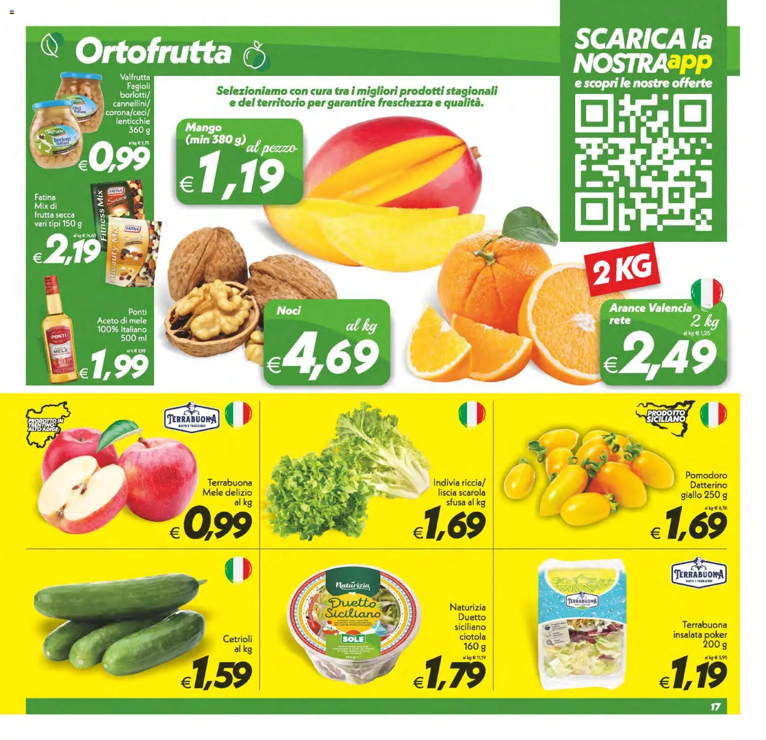 Volantino SuperConveniente del 28.04.2026 | Pagina: 17 | Prodotti: Mele, Aceto di mele, Cetrioli, Insalata