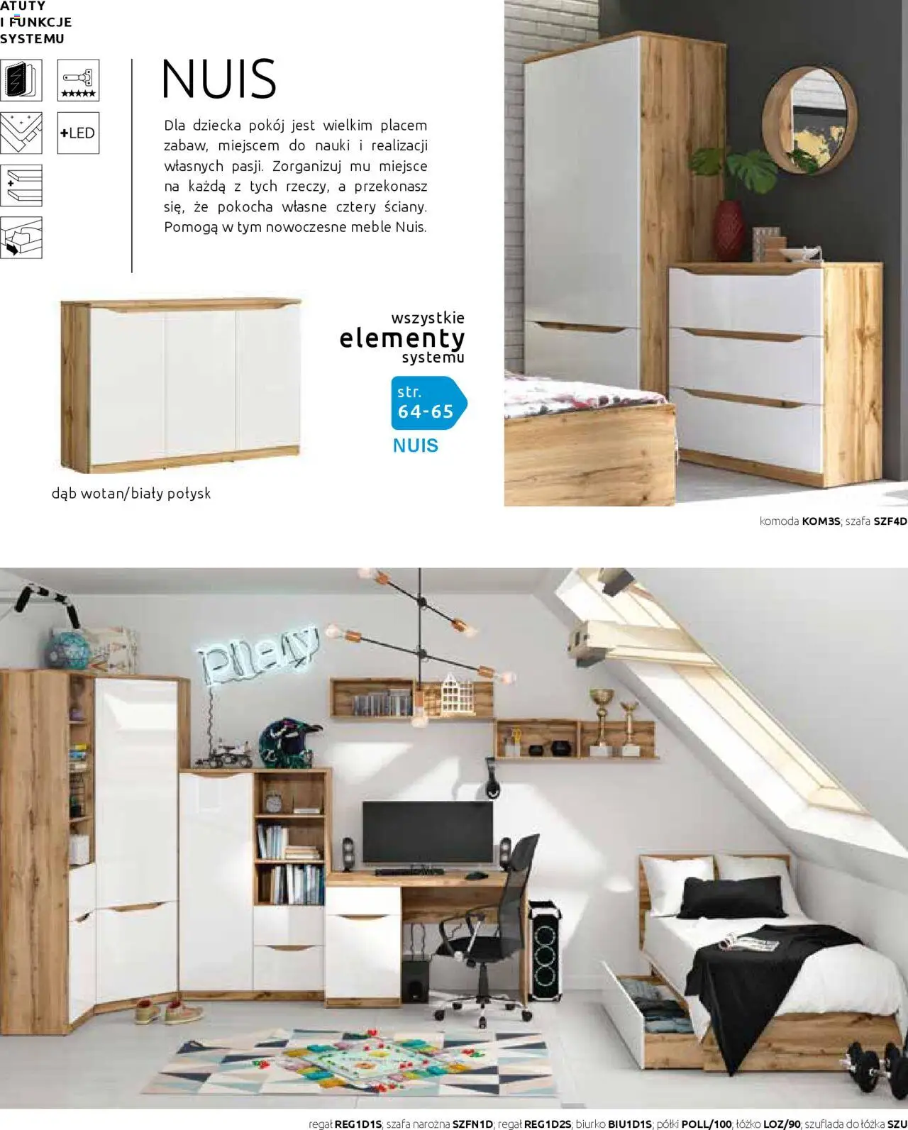Black Red White Gazetka - Katalog rodzinnych wnętrz od 24.05.2024 | Strona: 124 | Produkty: Łóżko, Szafa, Komoda, Biurko