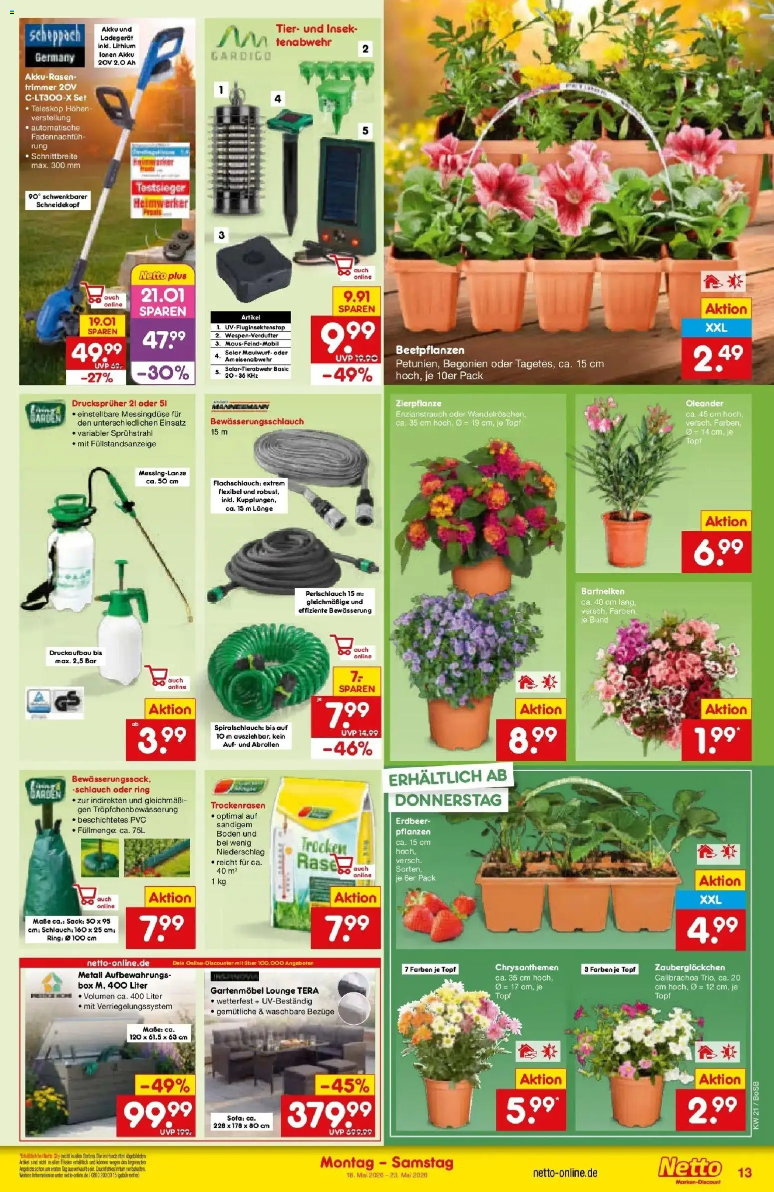 Netto Marken-Discount Prospekt Stadtlohn	 – gültig ab 18.05.2026 | Seite: 13 | Produkte: Sofa, Gartenmöbel, Box, Ladegerät