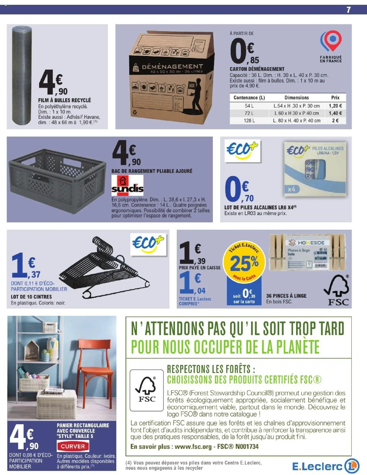 {H1} | Page: 7 | Produits: Couvercle, Cintres, Panier, Piles