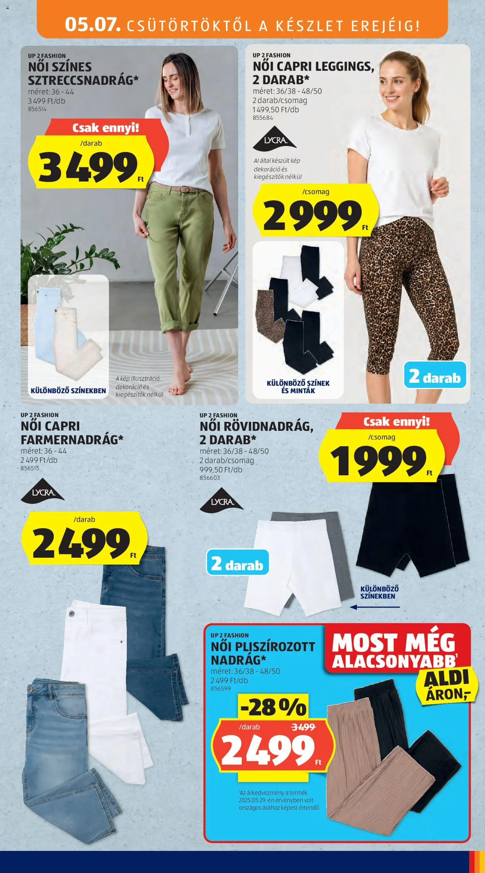 Aldi akciós ujság - amely érvényes a következő dátumtól: 07.05.2026 | Oldal: 11 | Termékek: Dekoráció, Leggings
