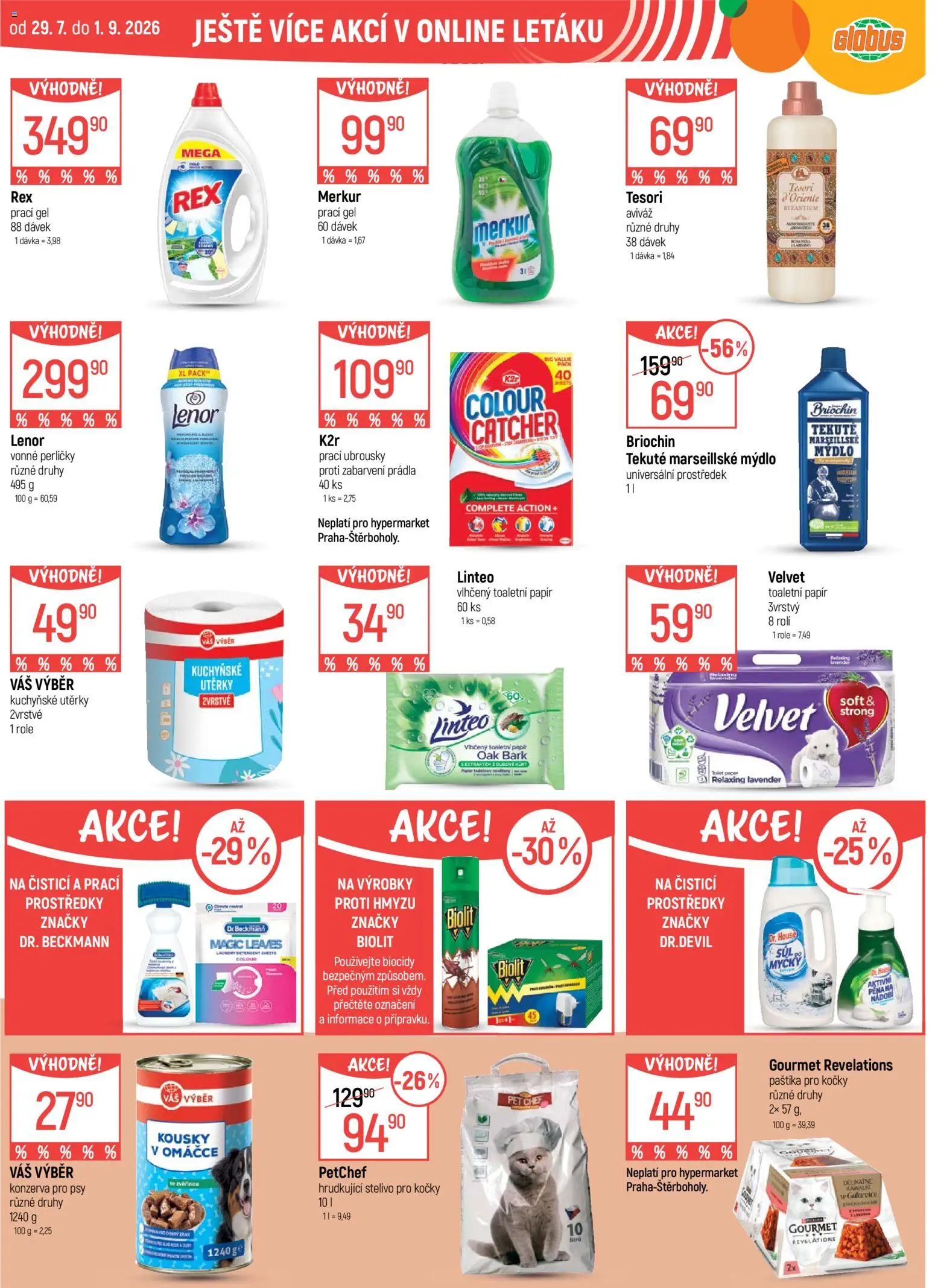 Globus leták od 26.08.2026 | Strana: 48 | Produkty: Kuchyňské utěrky, Utěrky, Ubrousky, Velvet