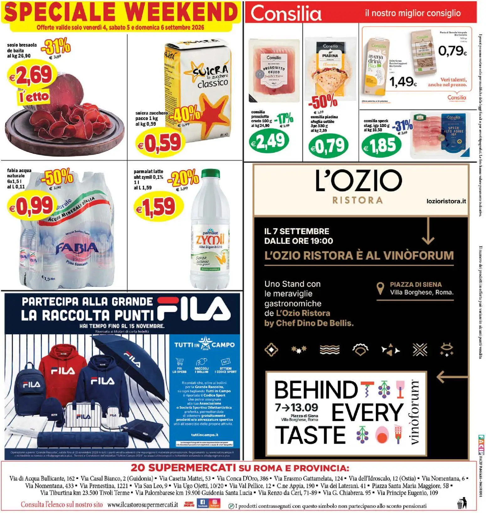 Volantino Il Castoro del 02/09/2026 | Pagina: 20 | Prodotti: Speck, Zucchero, Piadina, Semola