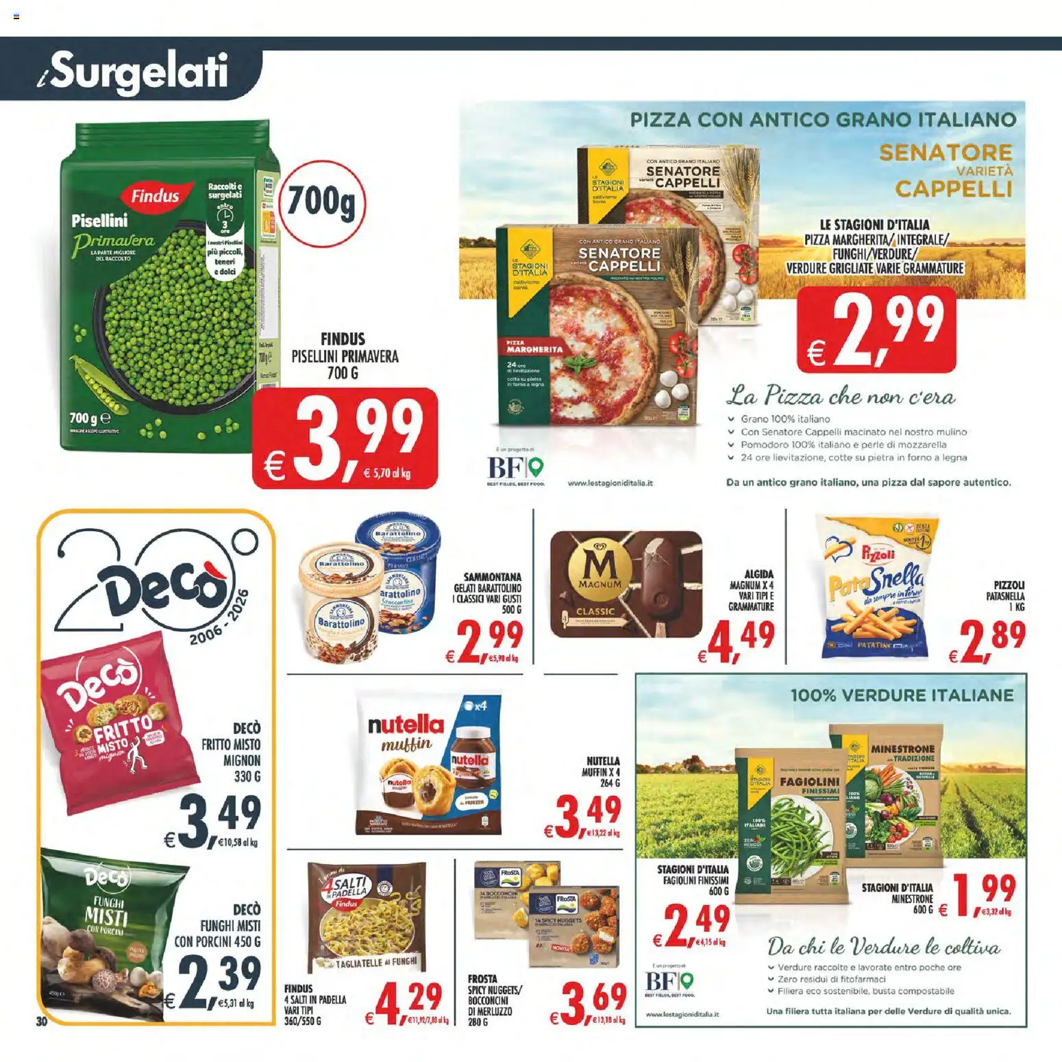 Volantino Decò del 23/10/2026 | Pagina: 36 | Prodotti: Pizza, Mozzarella, Funghi, Padella