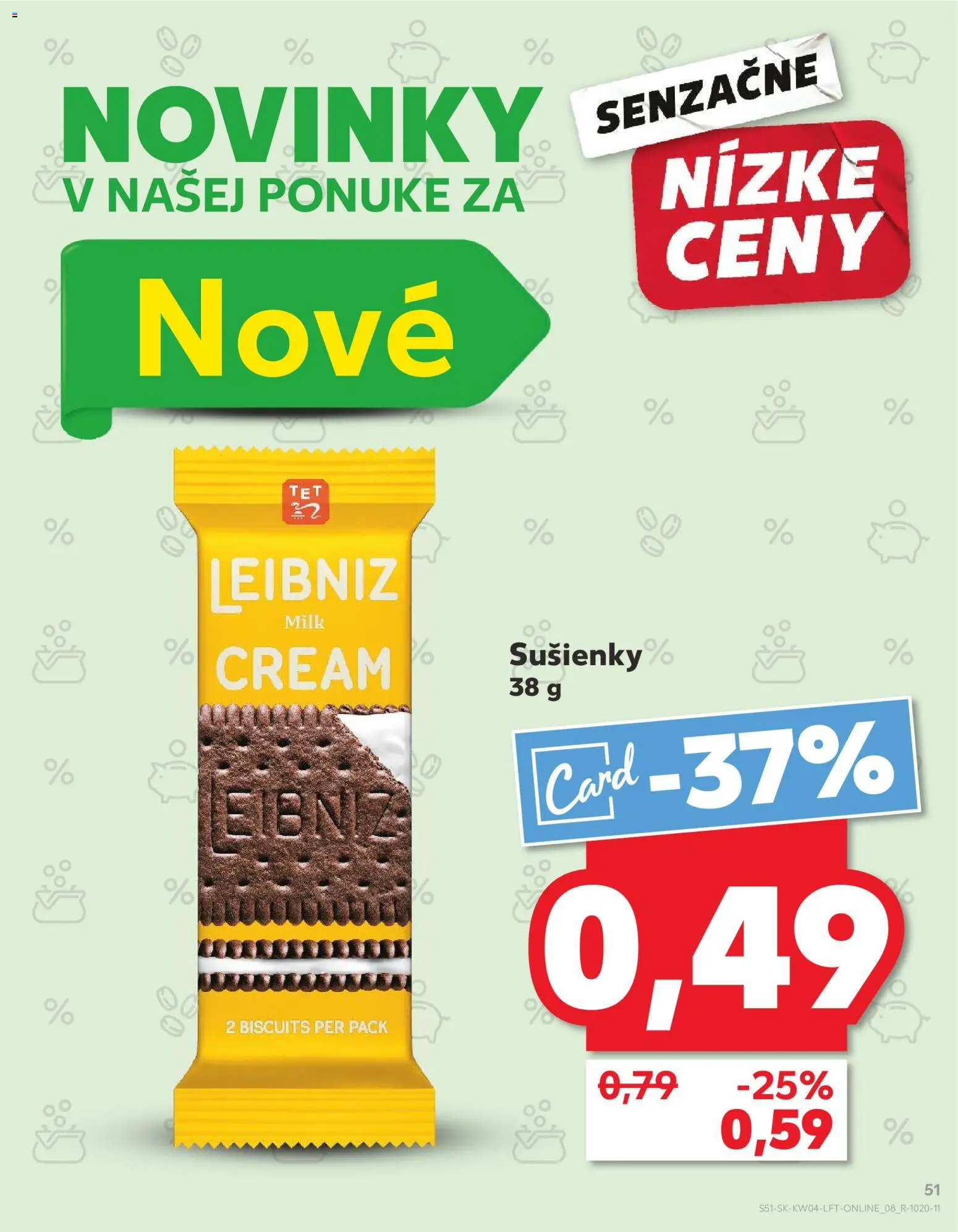 Nové Kaufland akcie – leták je platný od 22.01.2026 | Strana: 51 | Produkty: Sušienky