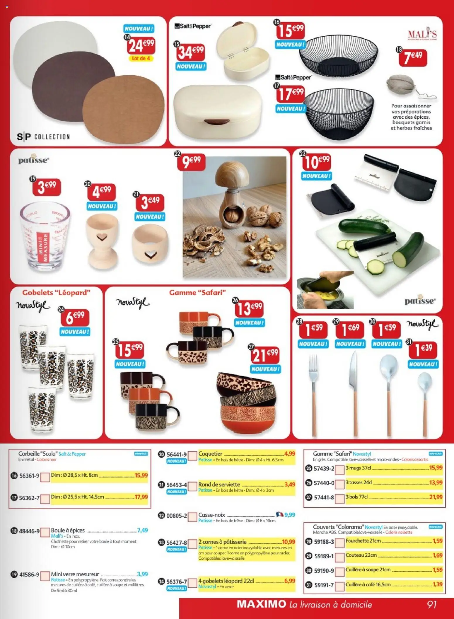 {H1} | Page: 91 | Produits: Mugs, Noisette, Coquetier, Épices