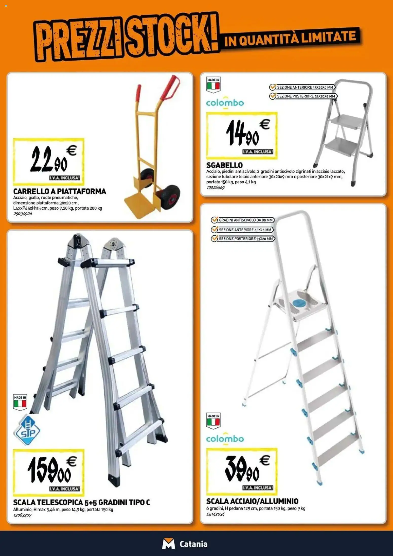Volantino TECNOMAT del 29/10/2026 | Pagina: 16 | Prodotti: Carrello, Sgabello, Scala