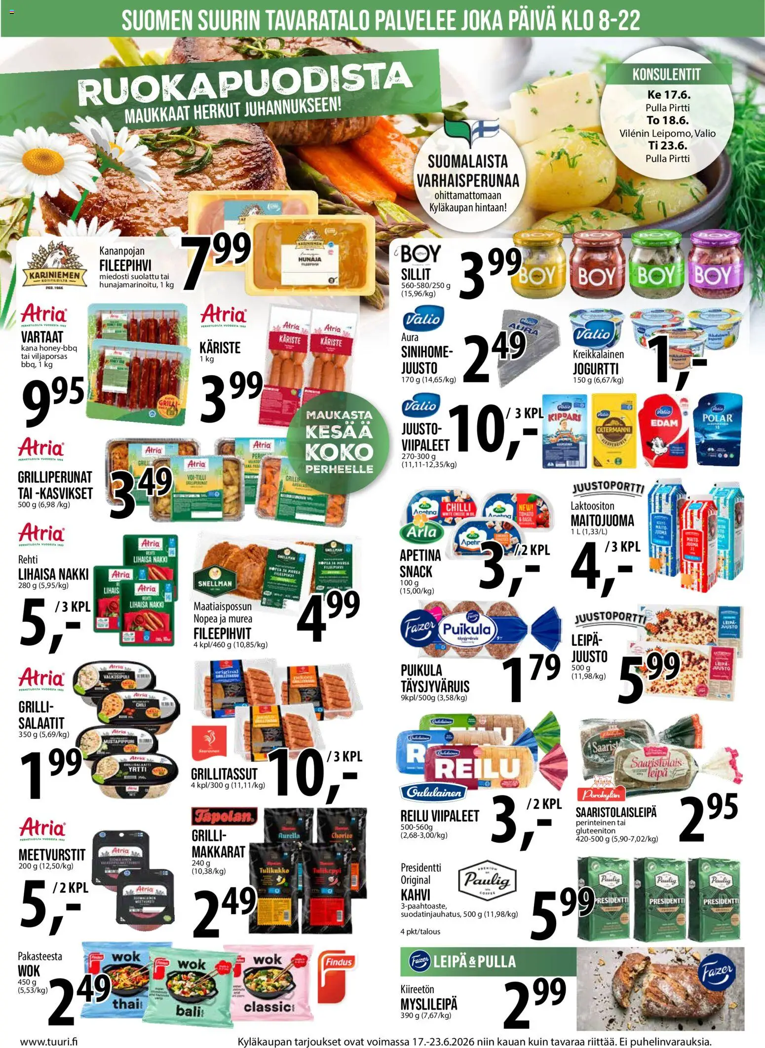 Tuuri tarjoukset – voimassa 17.06.2026 alkaen | Sivu: 9 | Tuotteet: Grilli, Kana, Chili, Juusto