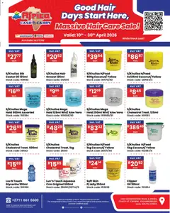 Africa Cash & Carry specials catalogue – valid from 10.04.2026 | Page: 3 | Products: Butter, Oil, Stock, Petroleum jelly