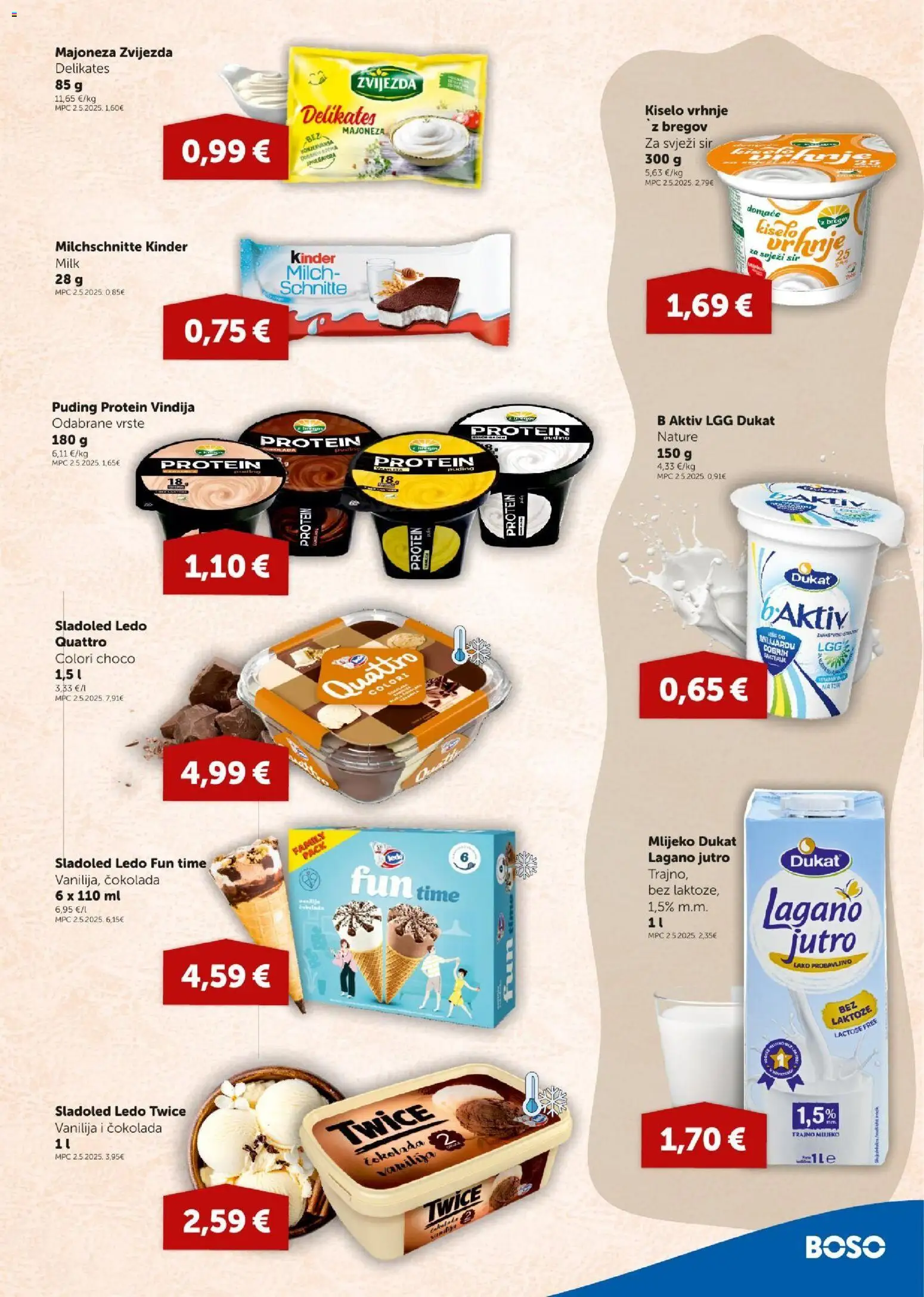 Boso katalog | vrijedi od 30.07.2026 | Stranica: 5 | Proizvodi: Vindija, Sir, Kiselo vrhnje, Majoneza